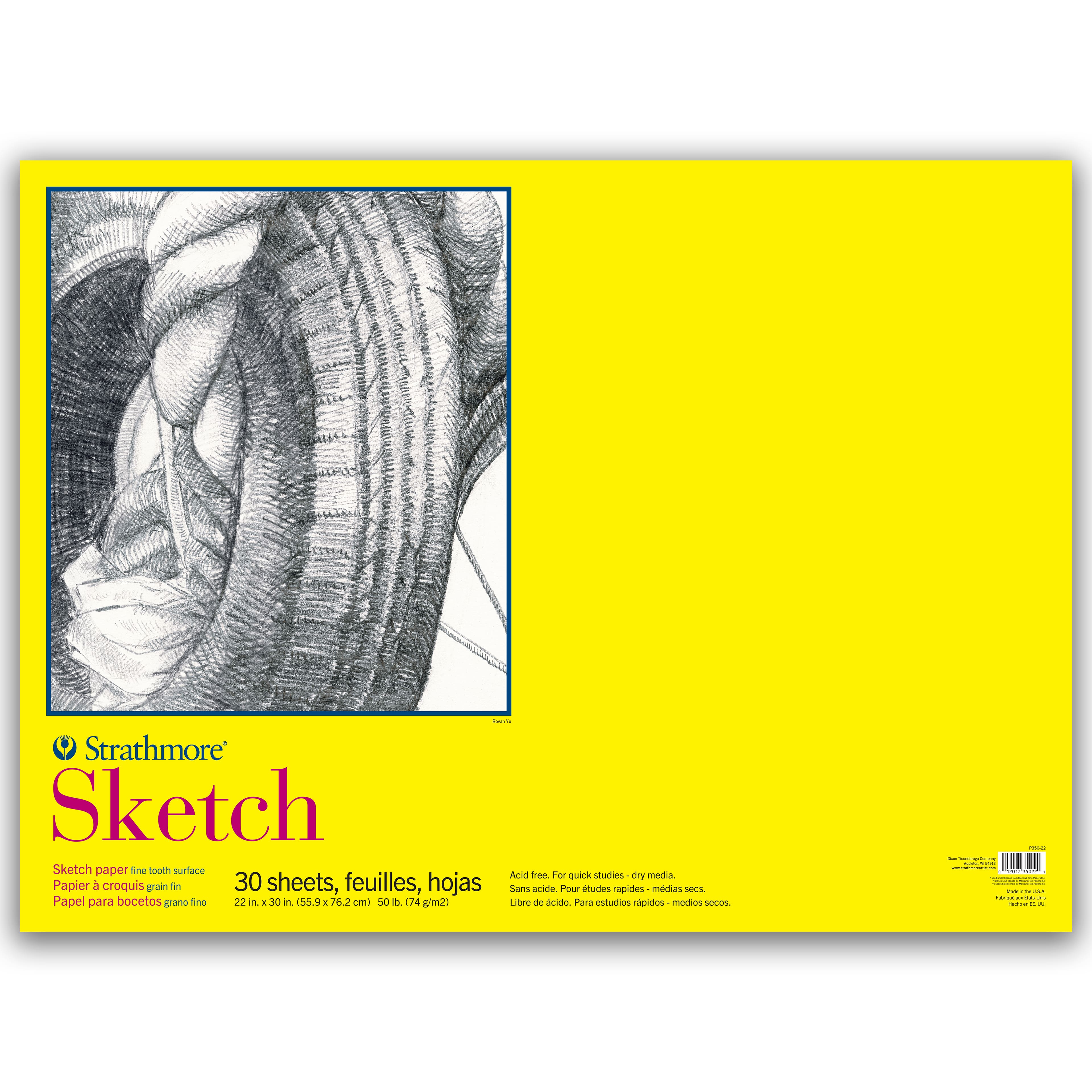 12 Pack: Strathmore® 300 Series Sketch Paper Pad, 22" x 30"