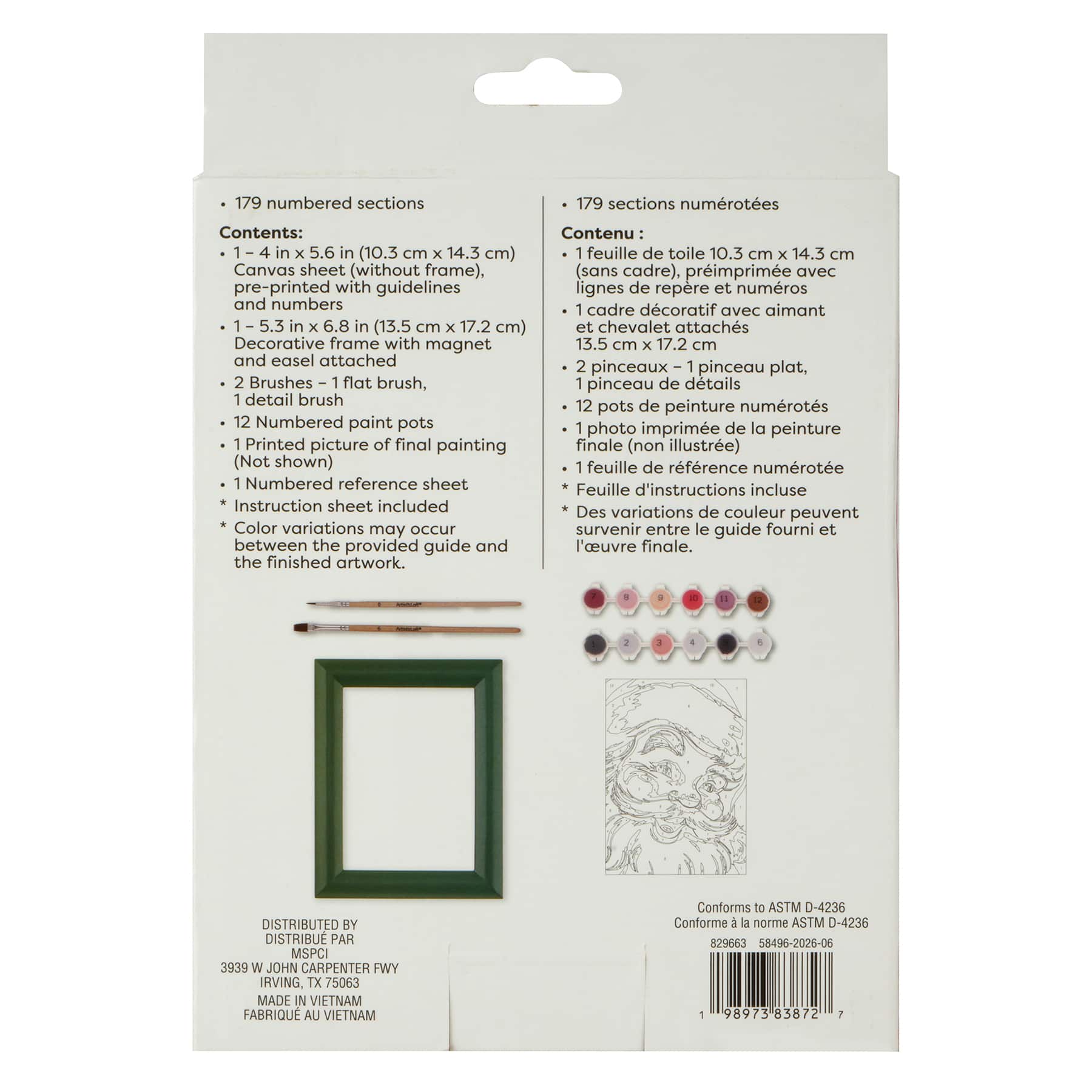 Santa Paint-by-Number Framed Mini Kit by Artist's Loft®