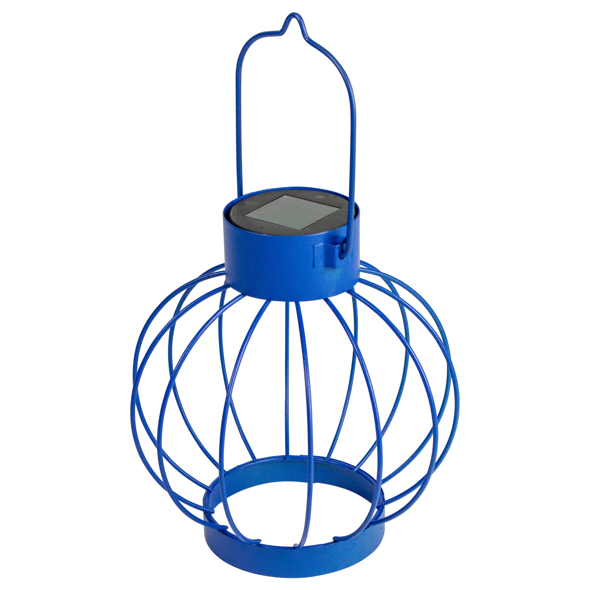 6.5" Outdoor Hanging LED Solar Lantern with Handle By Northlight in Blue | 6.5" x 6" | Michaels®