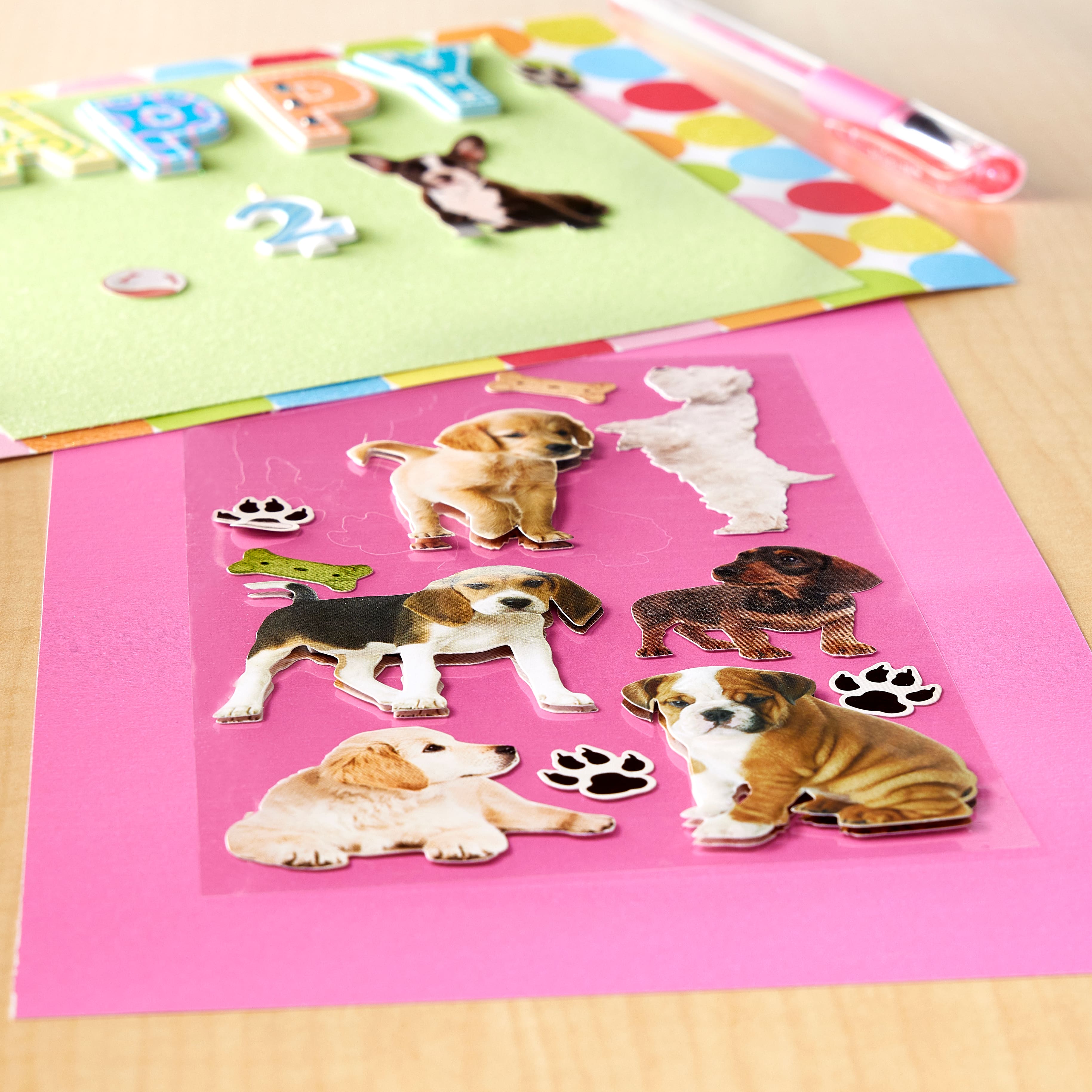 12 Pack: Puppies Dimensional Stickers by Recollections™