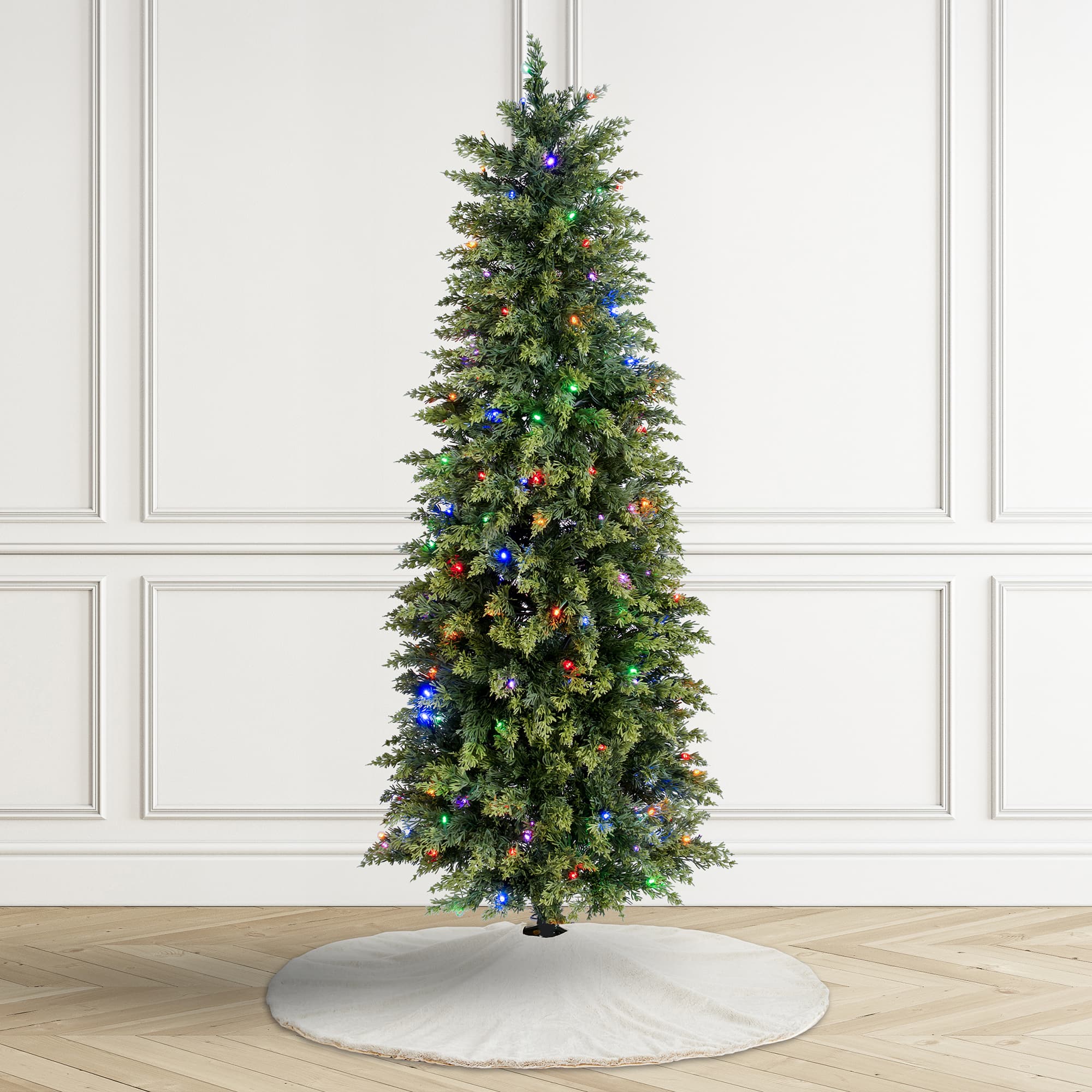 Glitzhome® 5ft. Pre-Lit Cypress Christmas Tree, Twinkling Lights