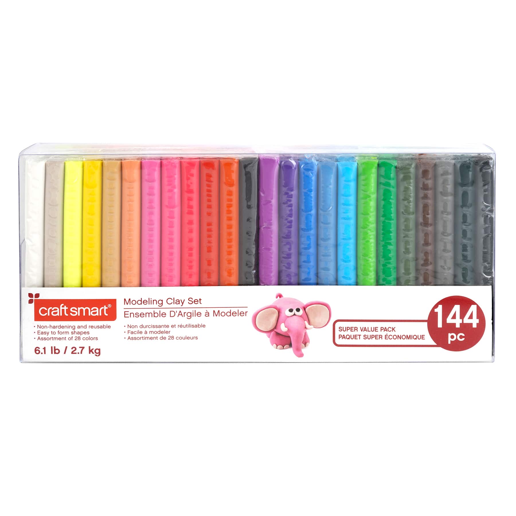 6 Packs: 144 ct. (864 total) Modeling Clay by Craft Smart®