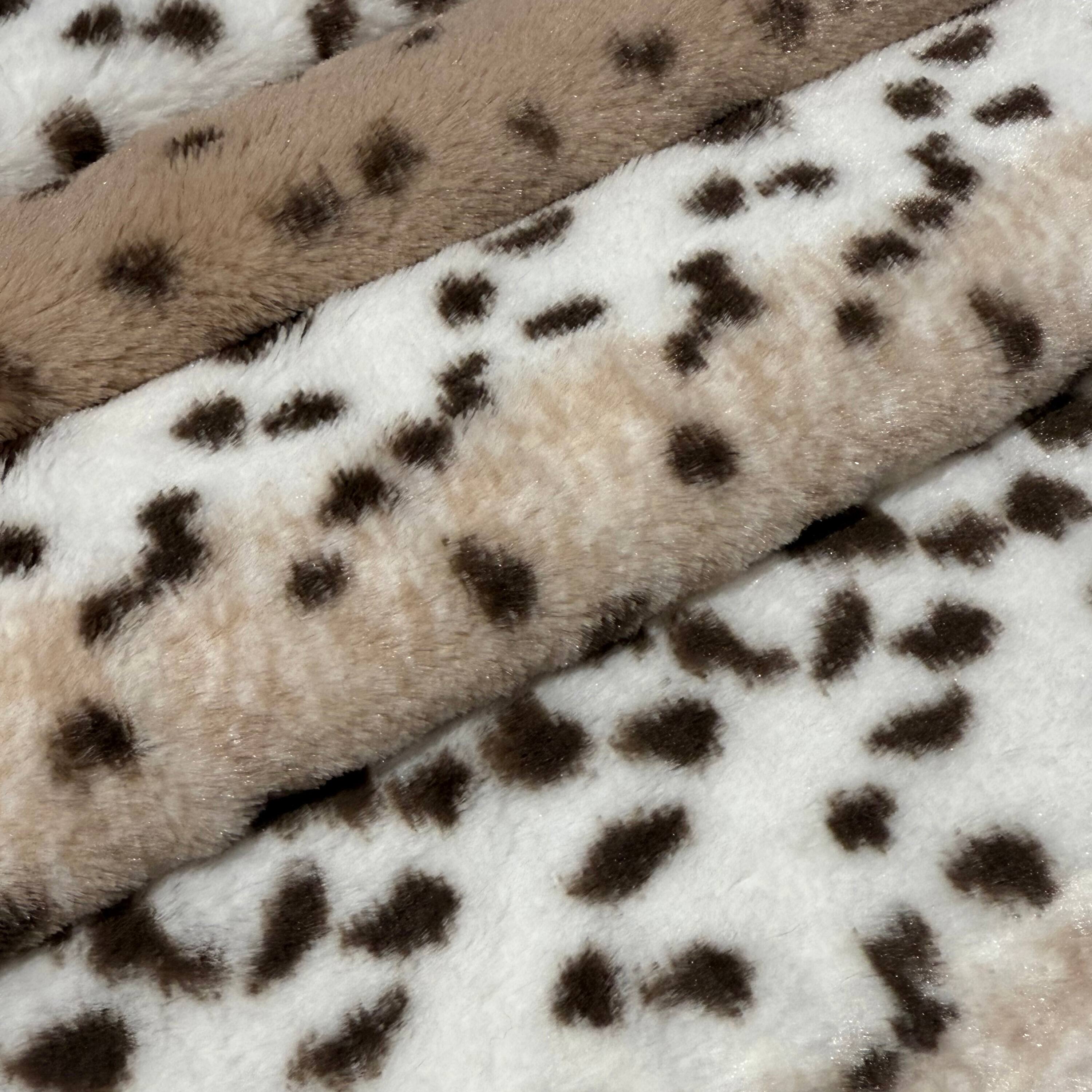 Feldman Aspen Snow Leopard Safari Faux Fur Fabric