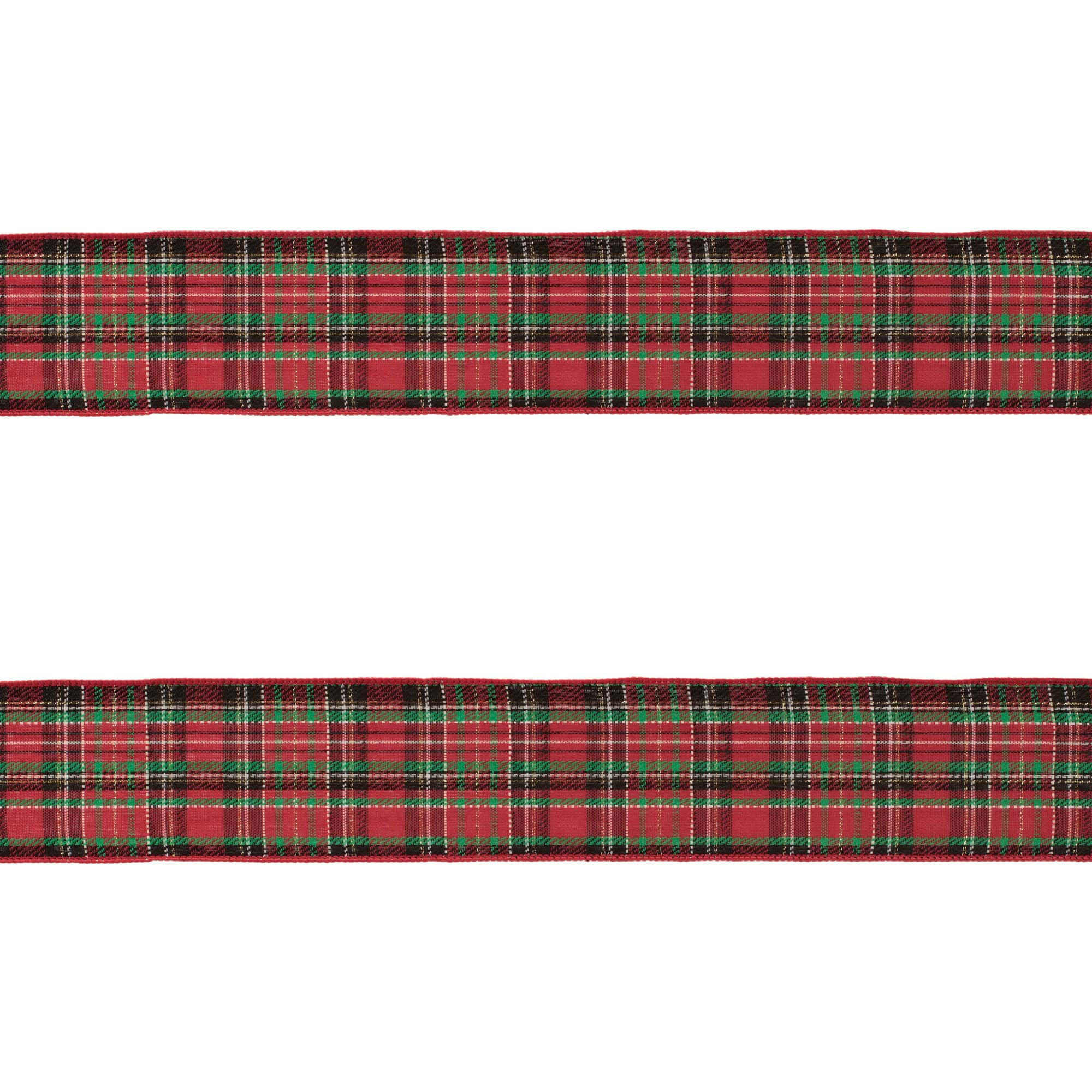 2.5" x 10yd. Tartan Plaid Wired Ribbon, 2ct.