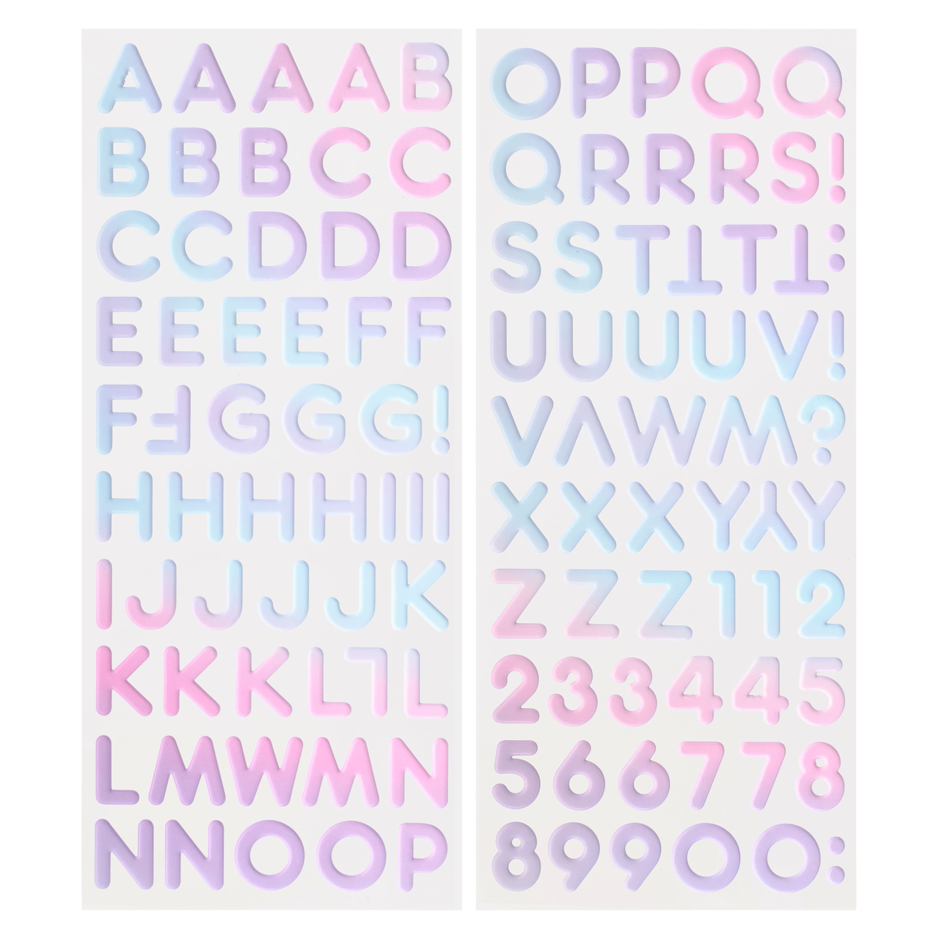 12 Packs: 117 ct. (1,404 total) Pink Iridescent Foil Alphabet Stickers by Recollections™