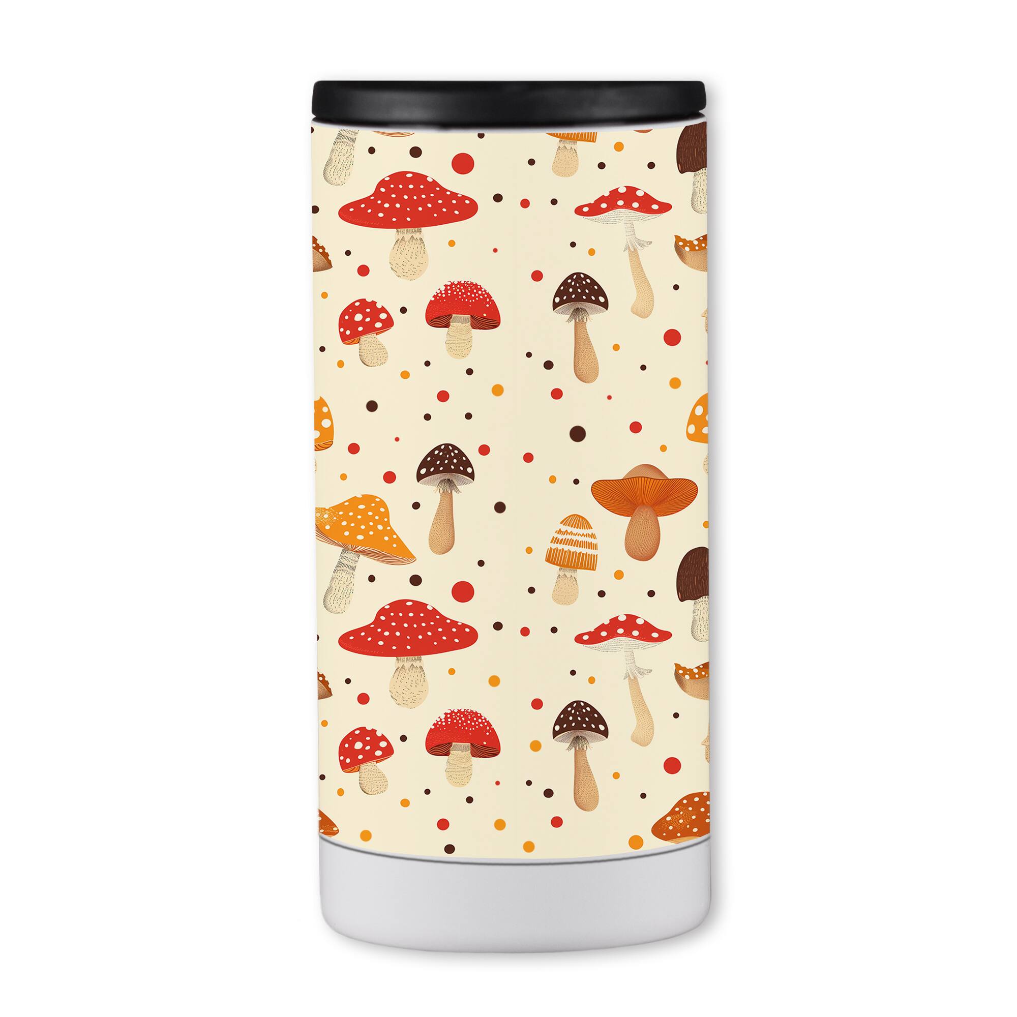 Cutie Mushroom Pattern 12oz. Koozie
