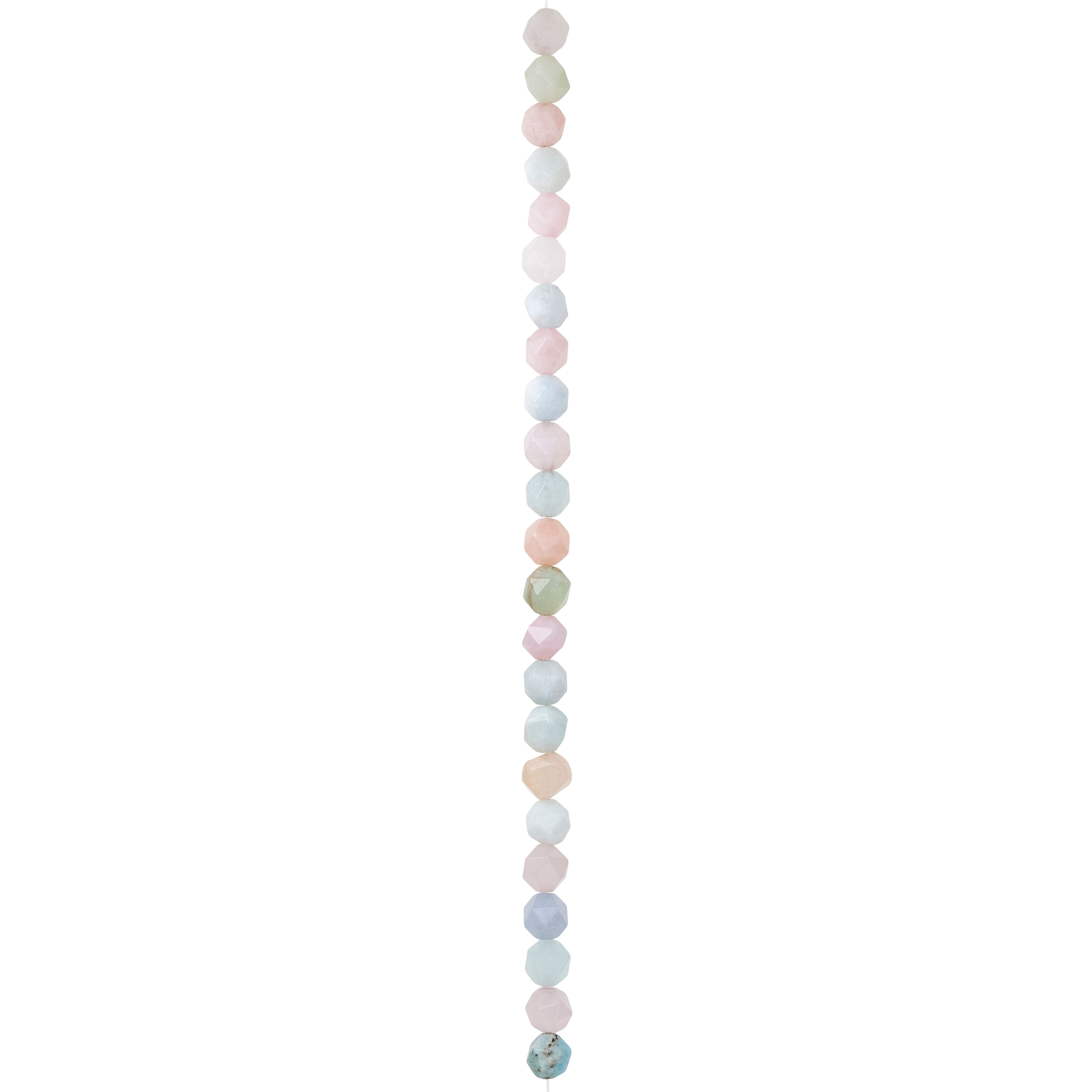 12 Pack: Morganite Faceted Beads, 8mm by Bead Landing™