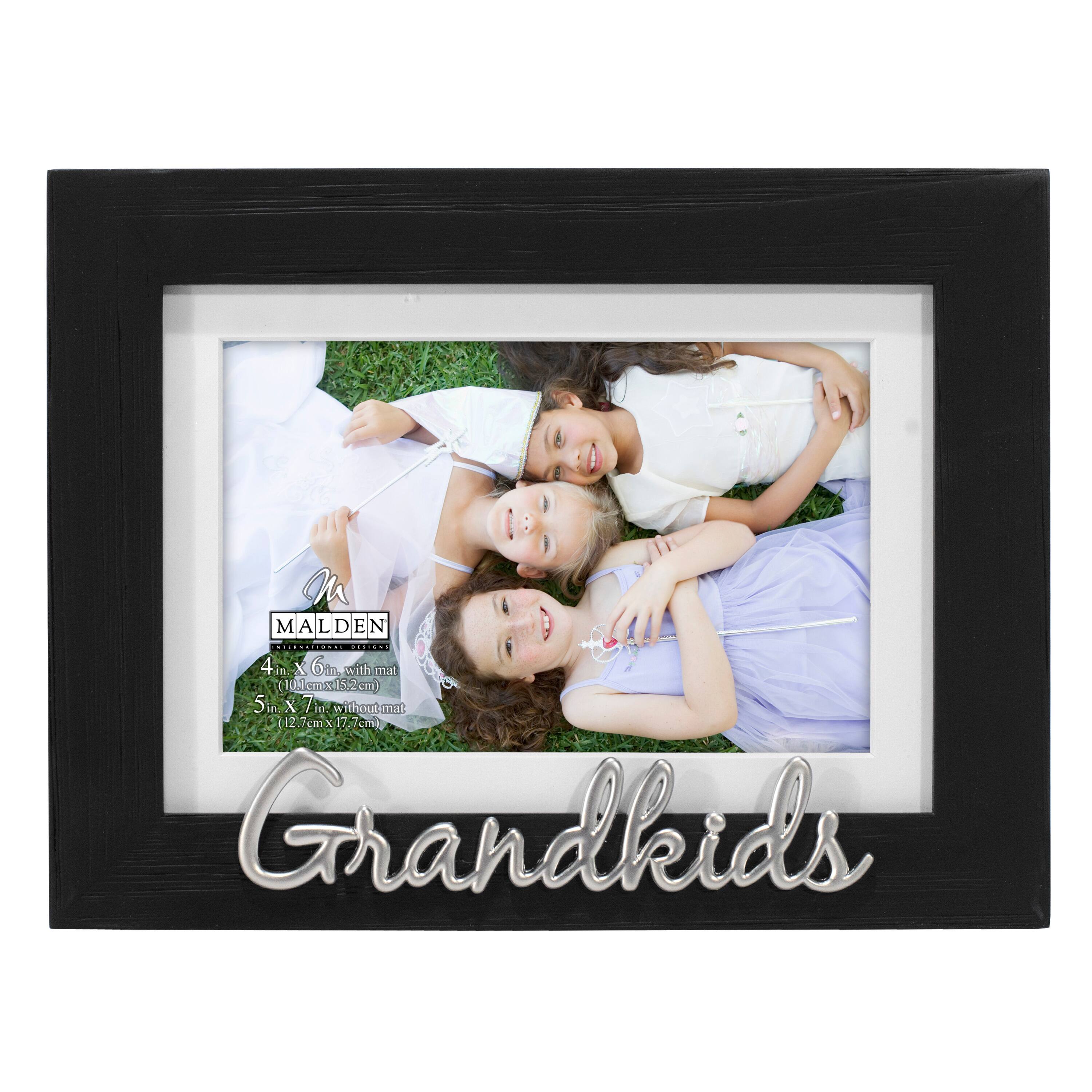 Malden International Designs Grandkids 4" x 6" Distressed Expression Frame with Mat