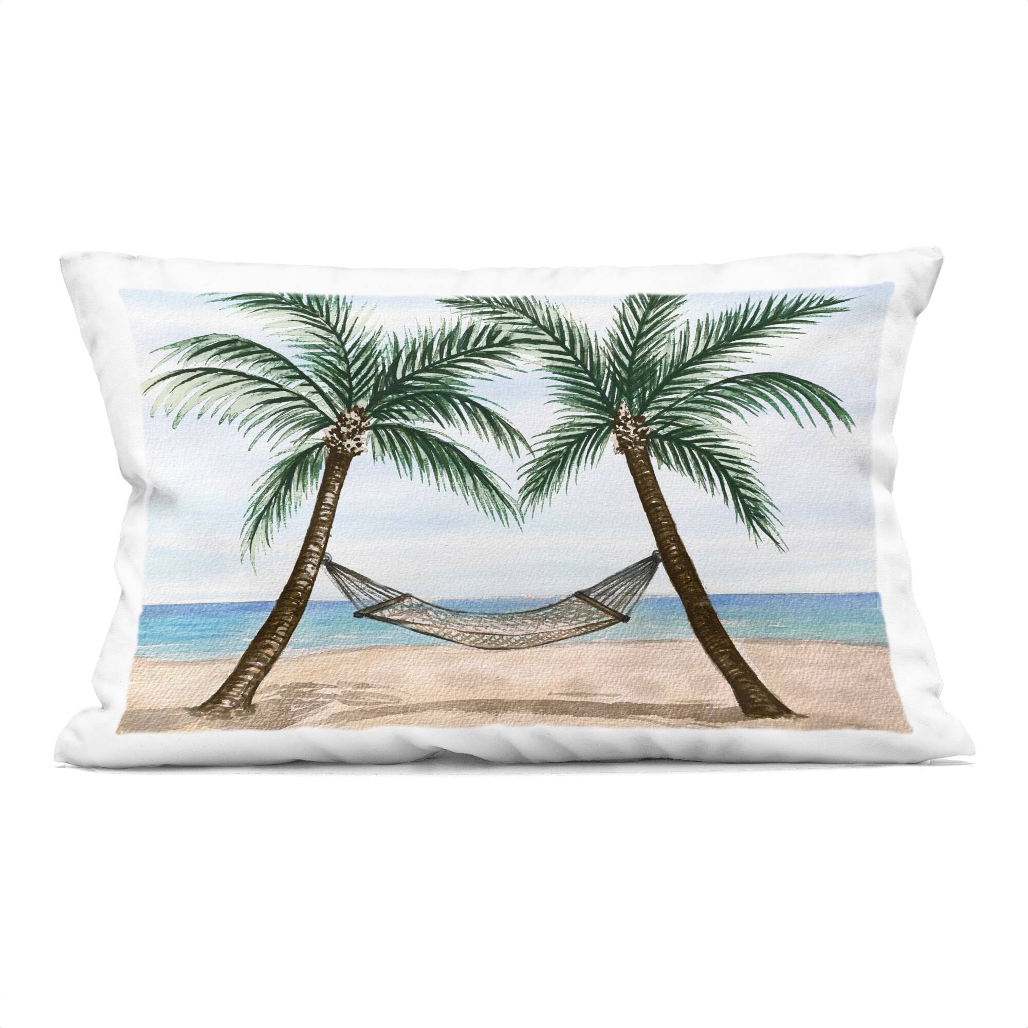 Stupell Industries 14" x 20" Hammock Between Palms Decorative Printed Indoor Pillow