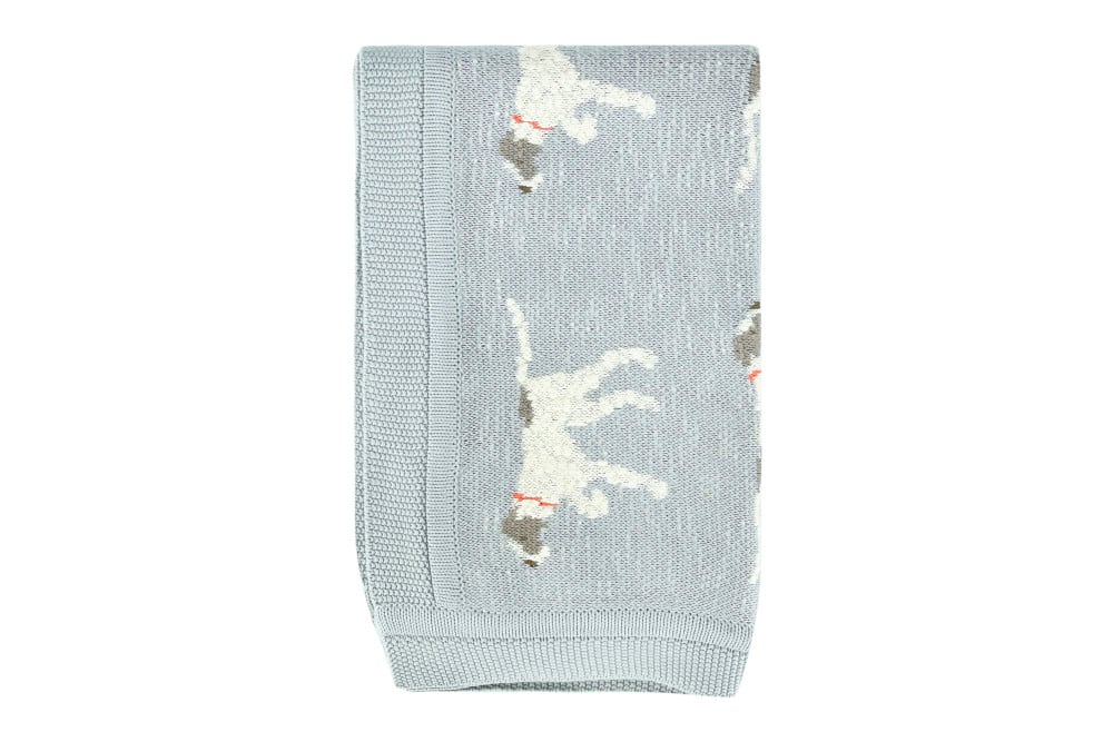 Hello Honey® Cotton Knit Baby Blanket with Dog Pattern