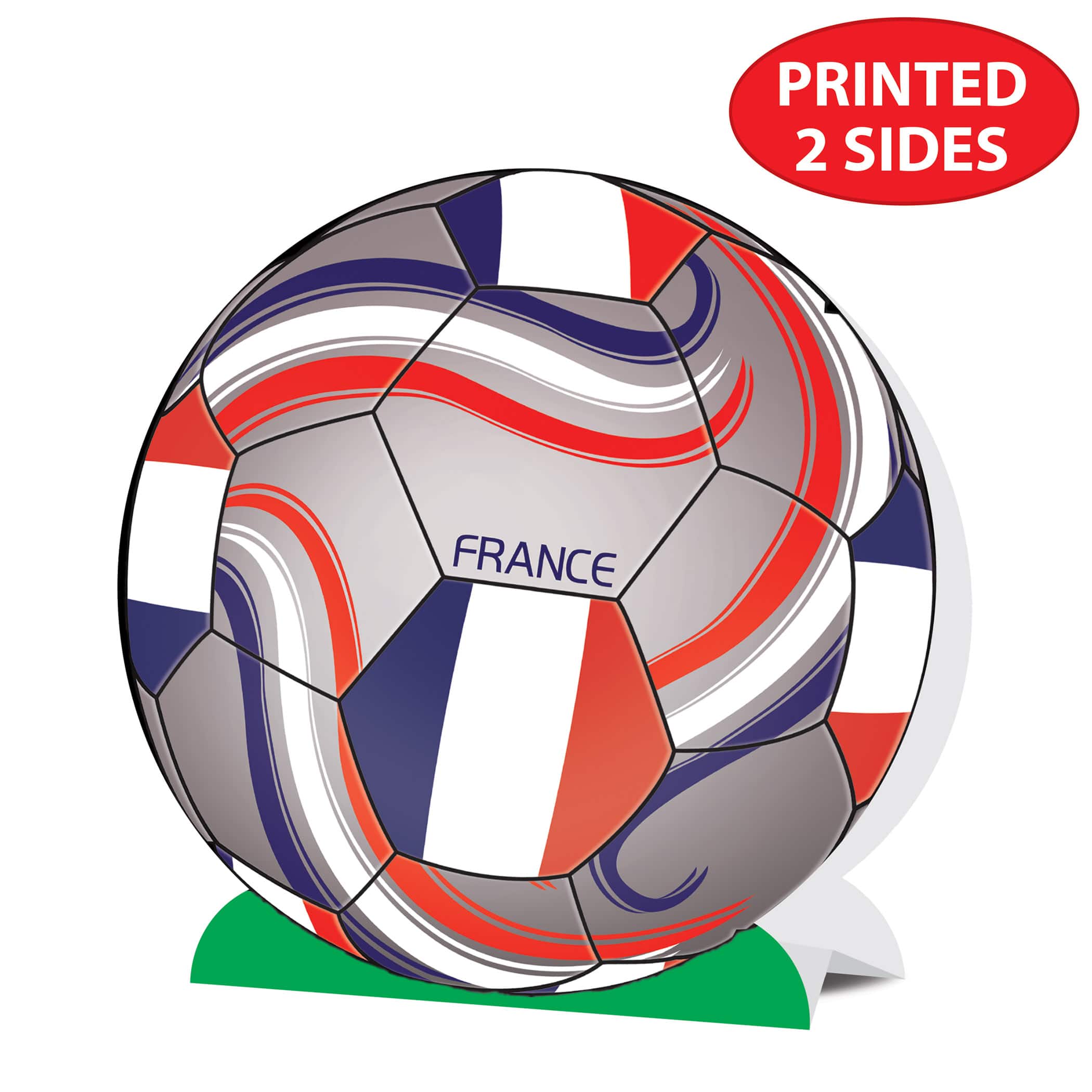 9.25" France 3D Soccer Ball Centerpieces, 2ct.