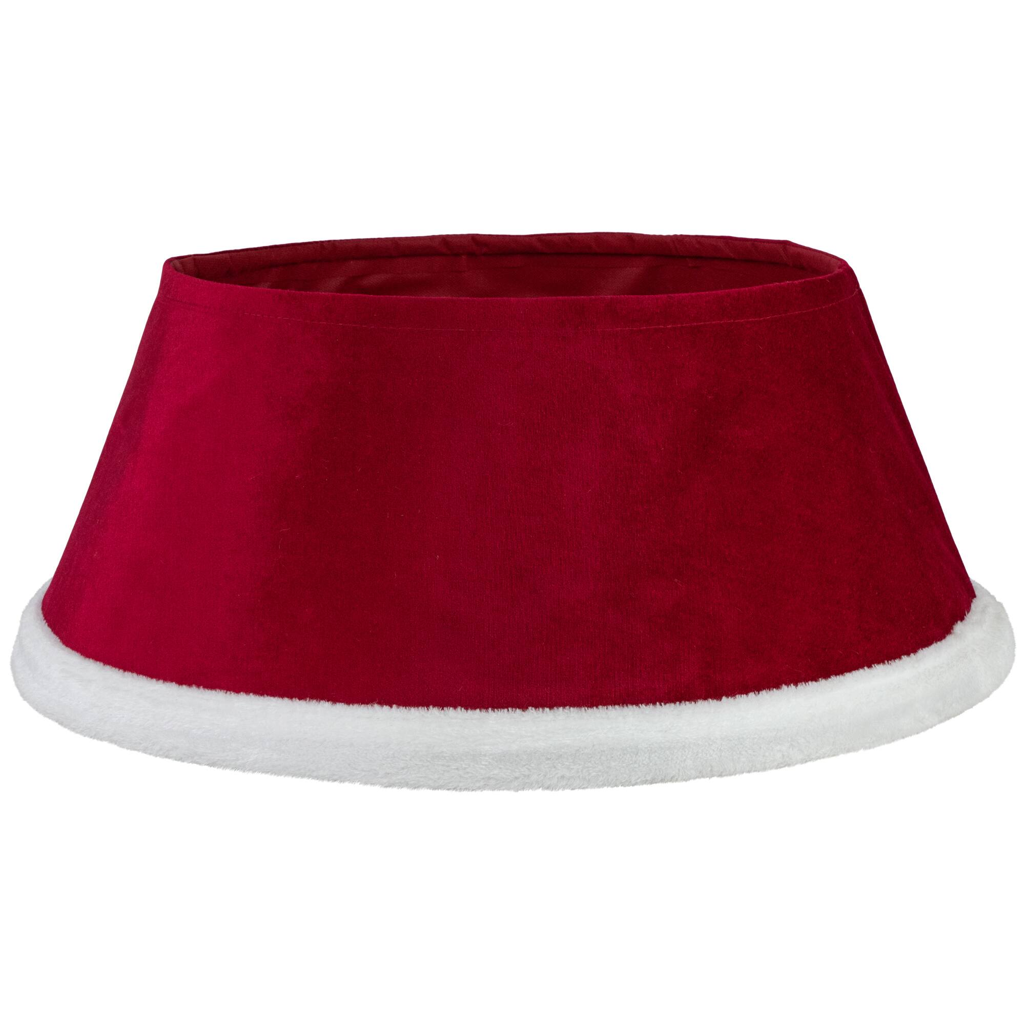 25" Red Santa Suit Round Christmas Tree Collar