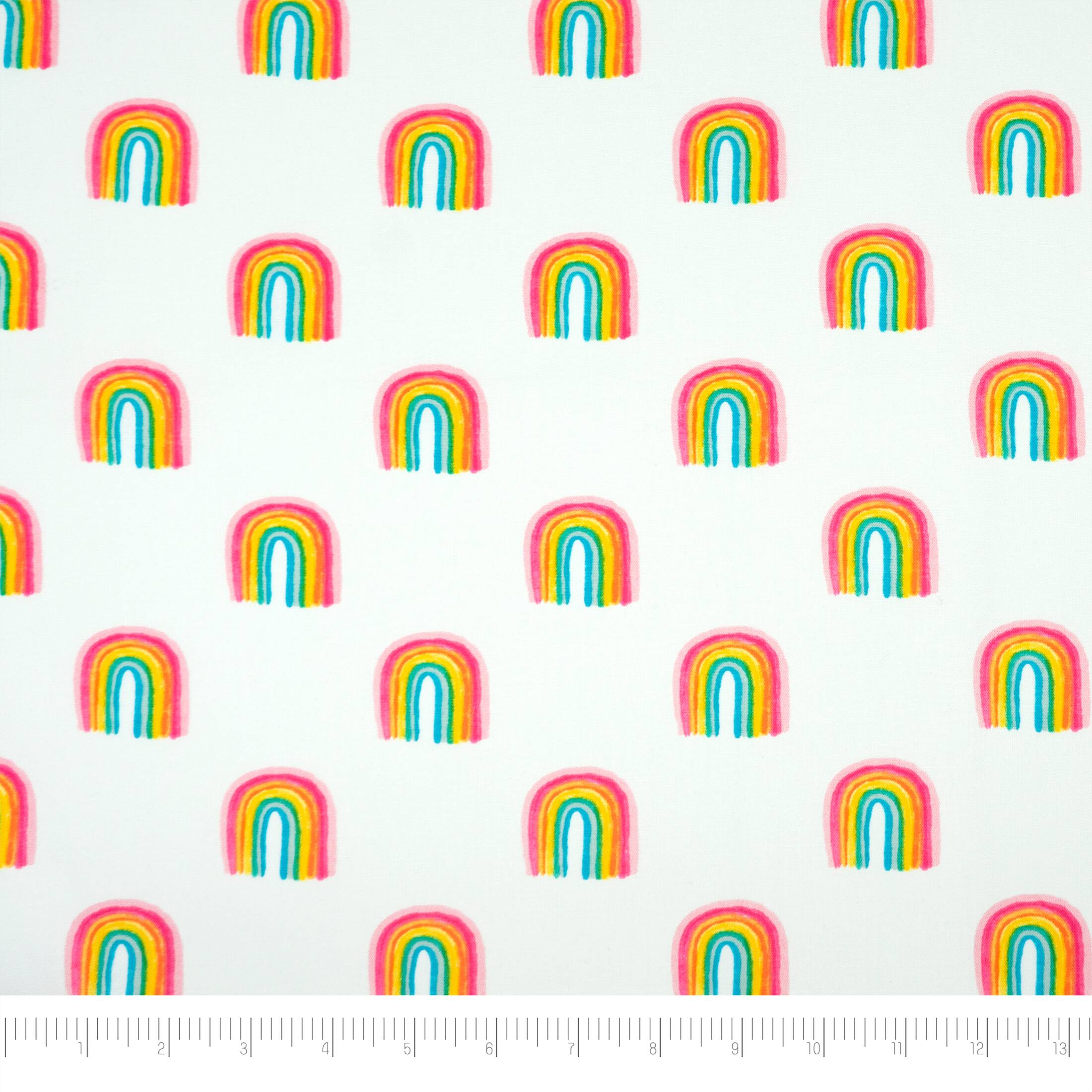 SINGER Rainbow Day Print Fat Quarter Ringspun Cotton Fabric