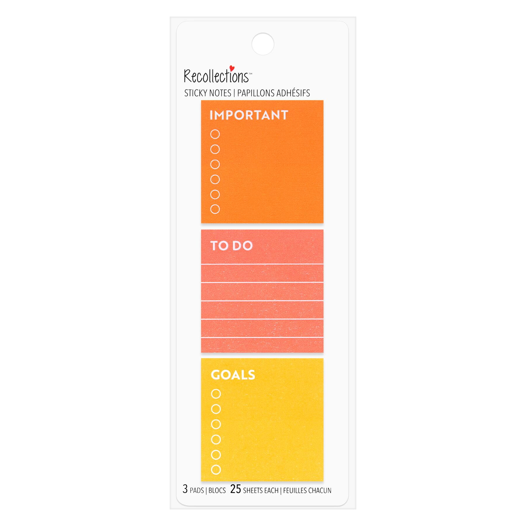 Lists Planner Sticky Notes by Recollections