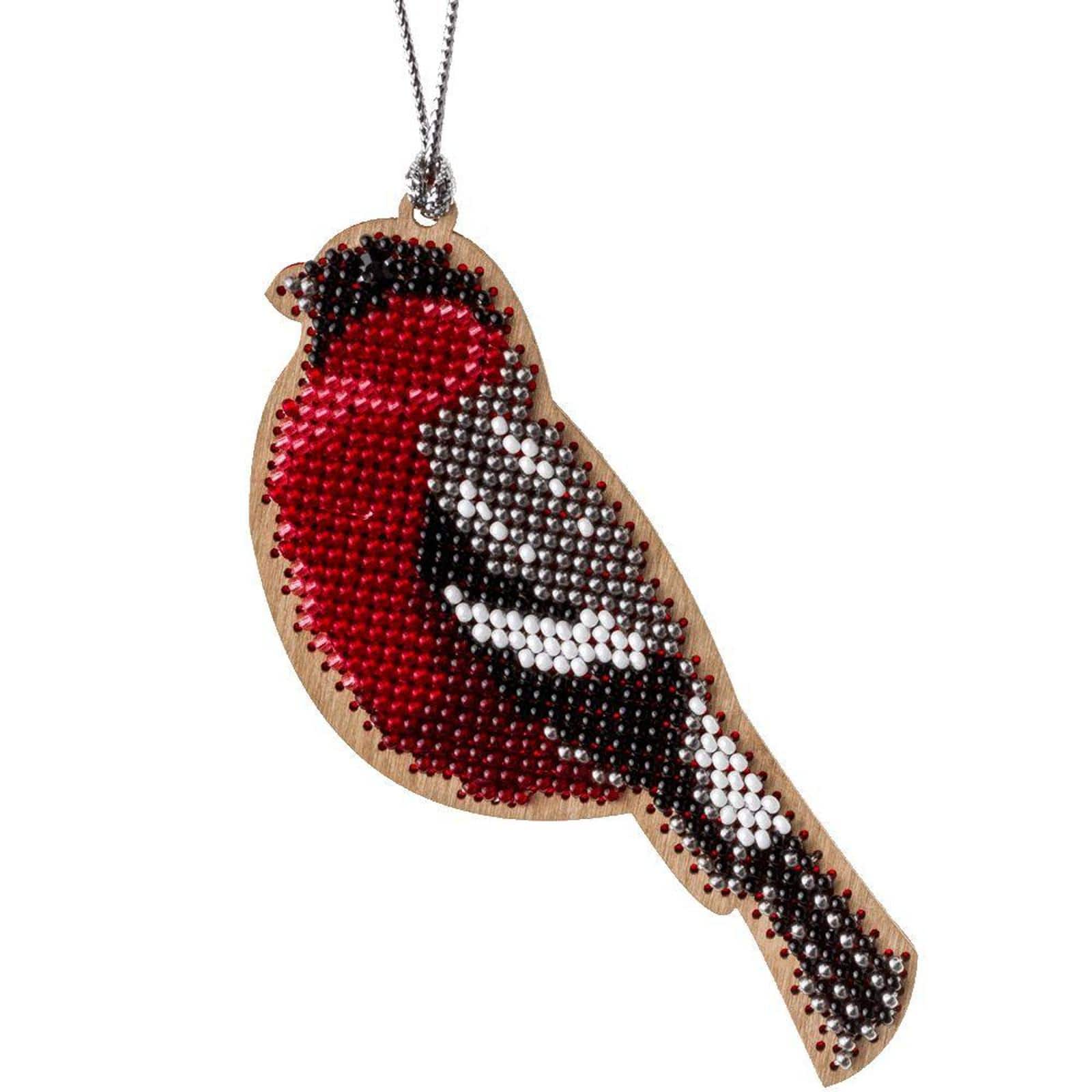 Wonderland Crafts Robin Bead Embroidery on Wood Kit