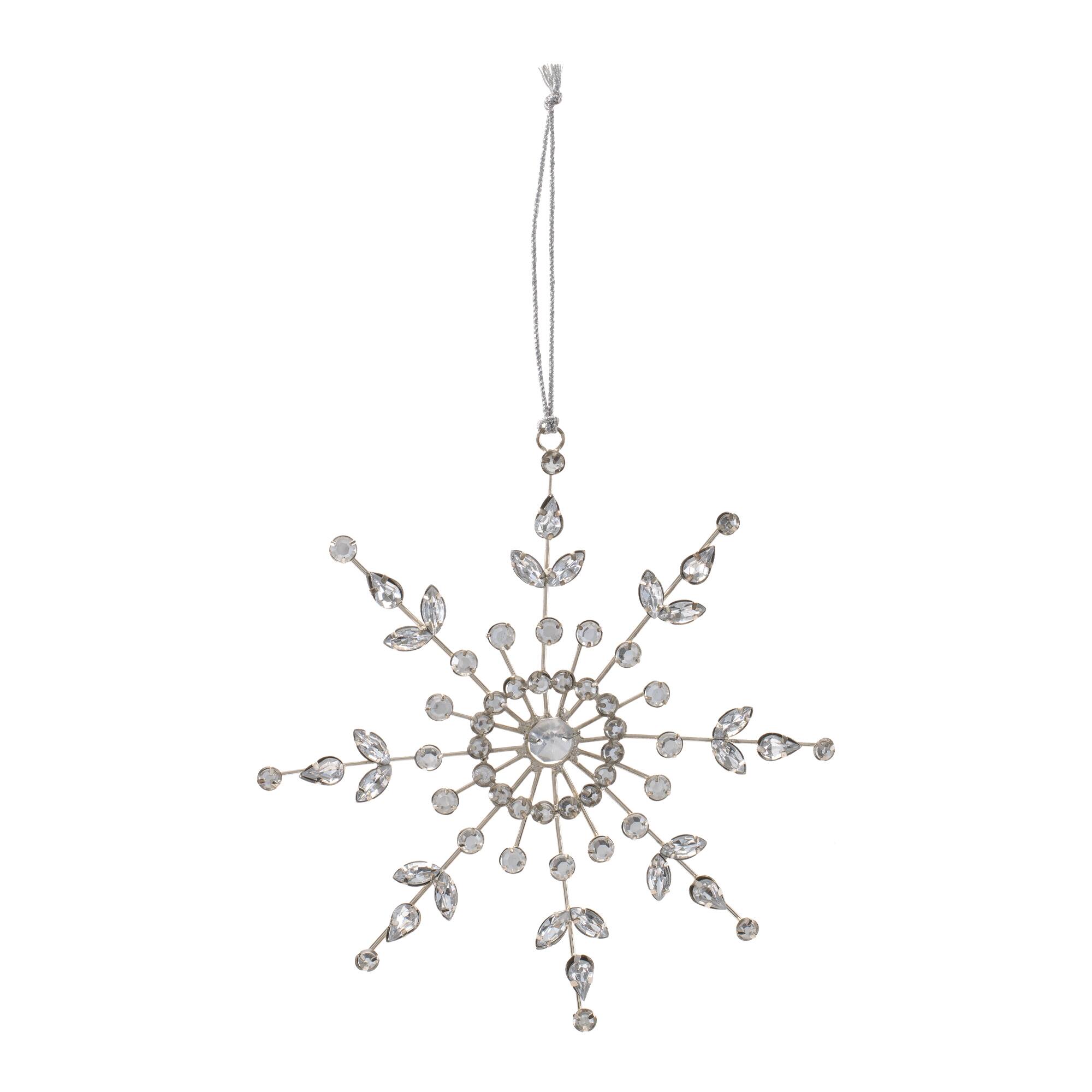 Melrose 7" Silver Snowflake Ornaments, 12ct.