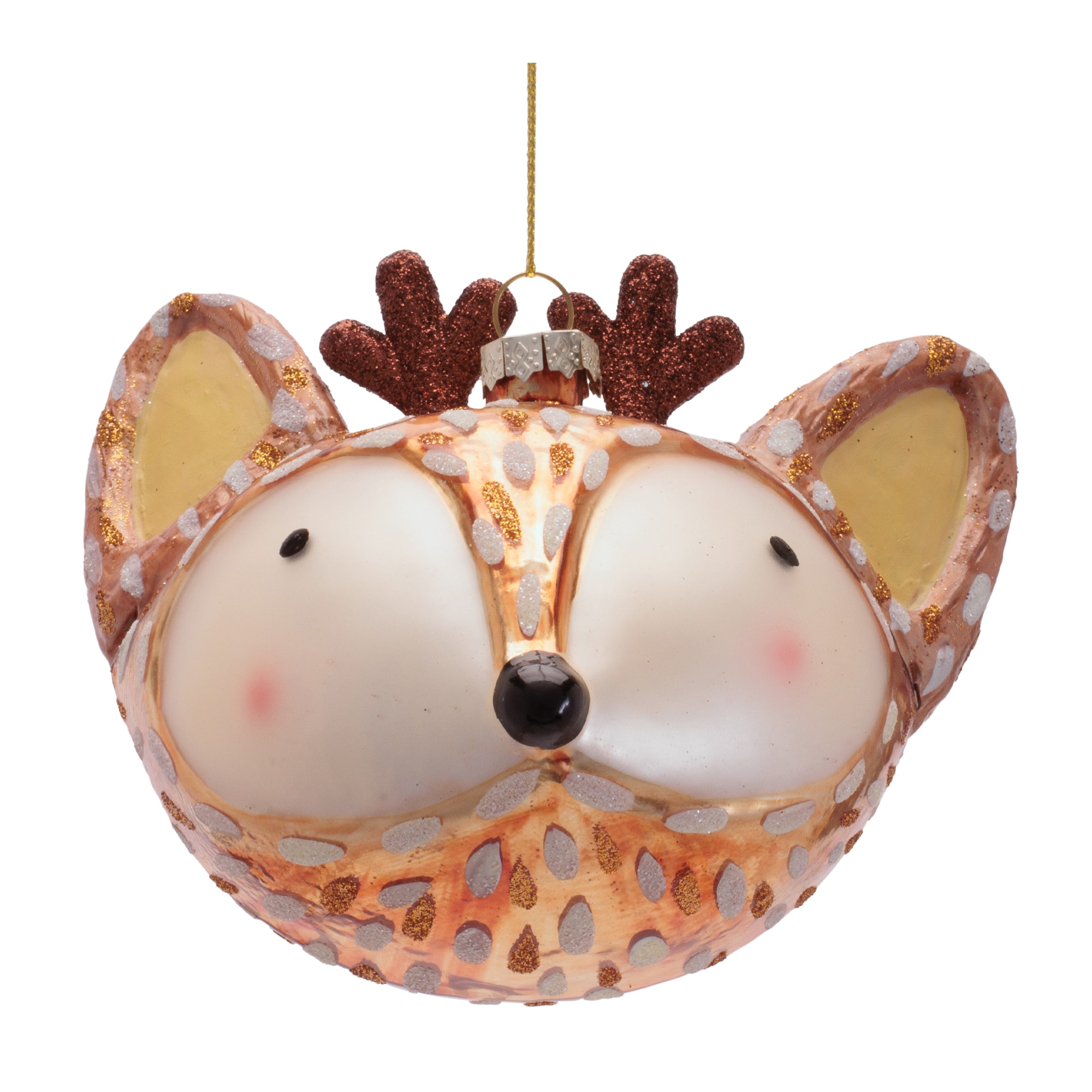 Melrose Woodland Animal Glass Ornaments Set