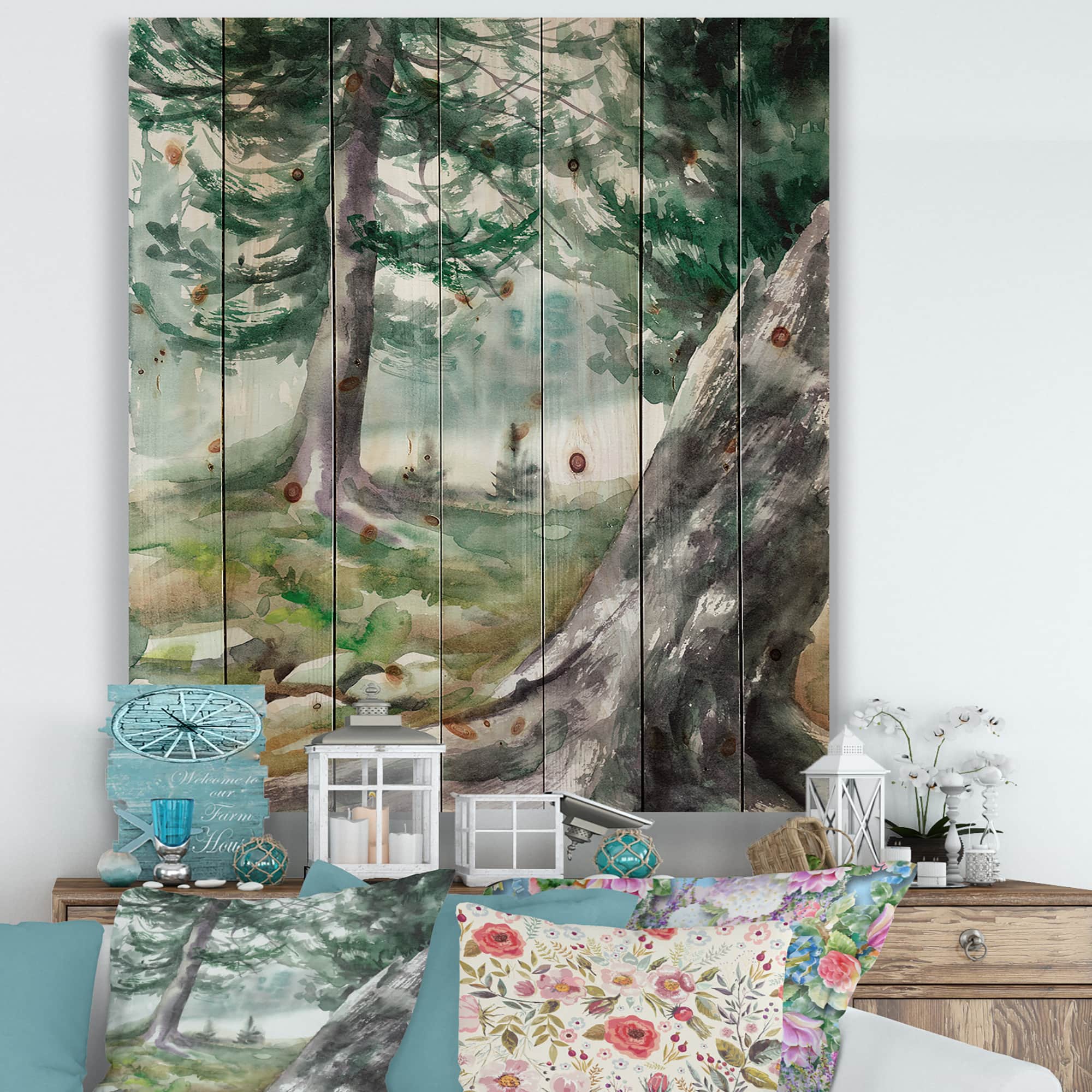 Designart - Pine Forest In The Early Morning