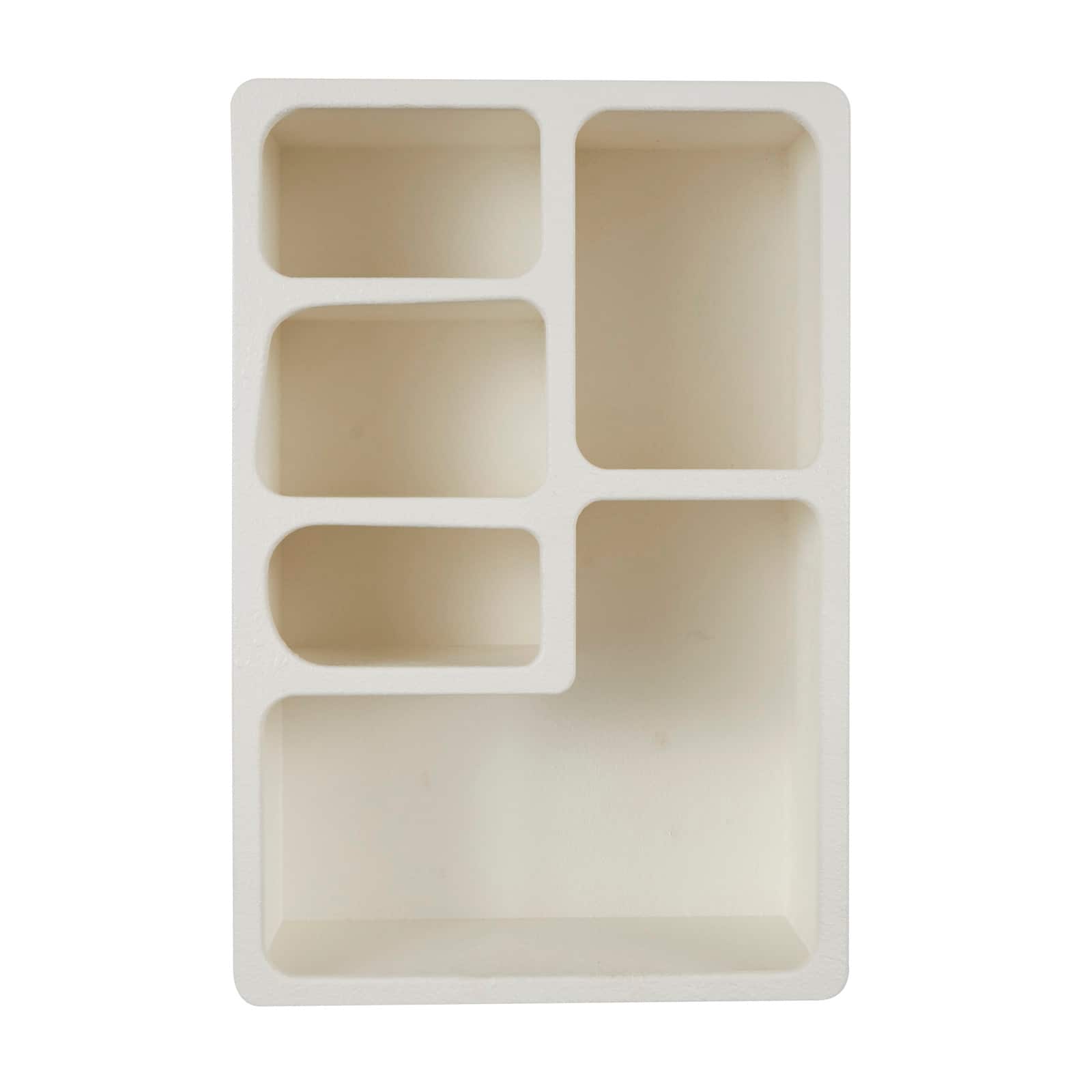 24" Cream Rectangle Wall Shelf