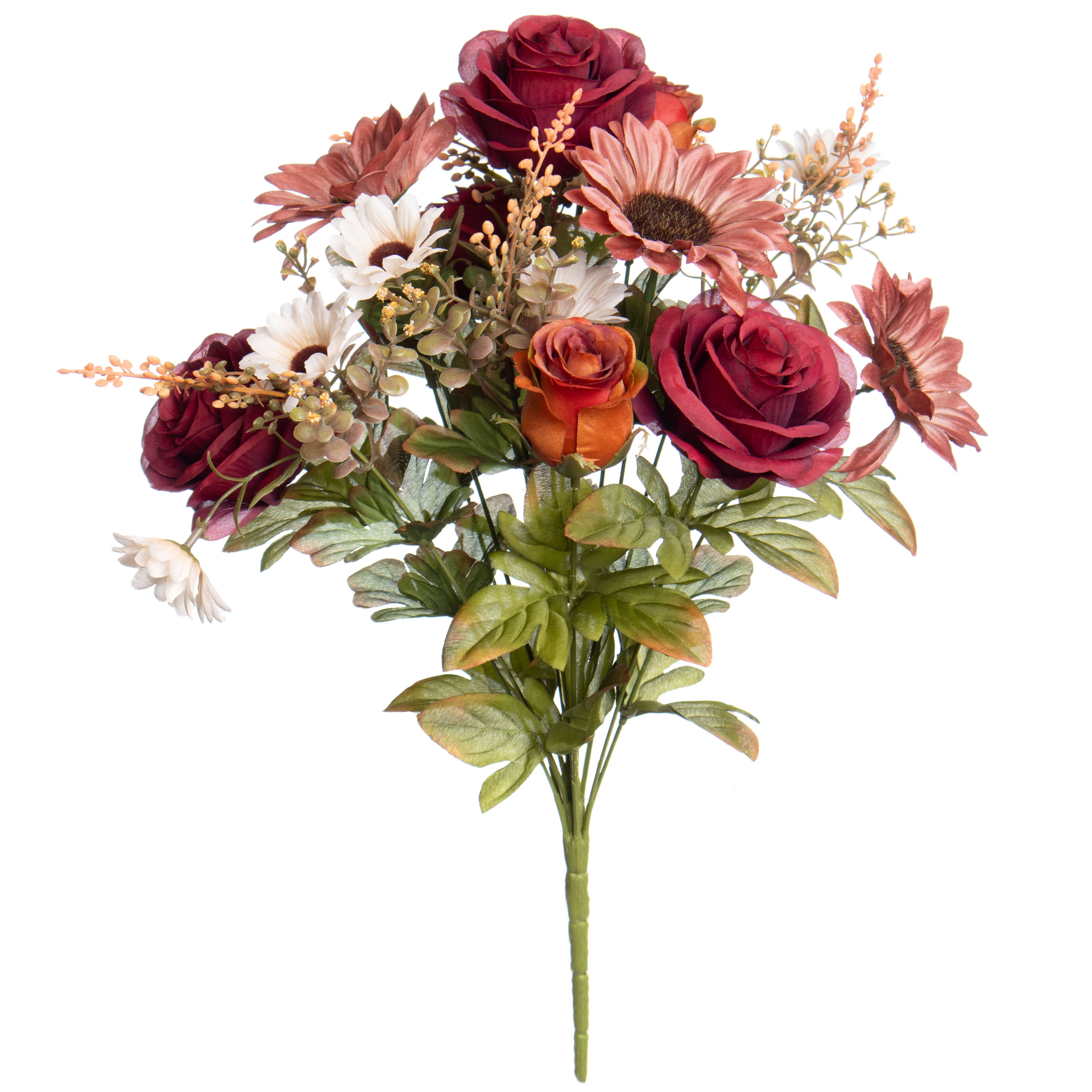 20" White Sunflower & Rose Mix Bush by Ashland®