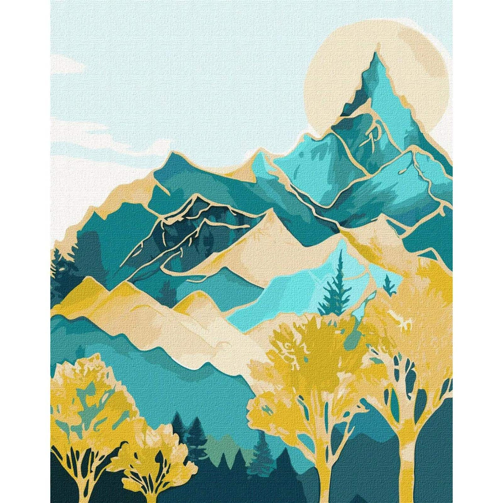 Ideyka Mountain Peaks Painting by Numbers Kit