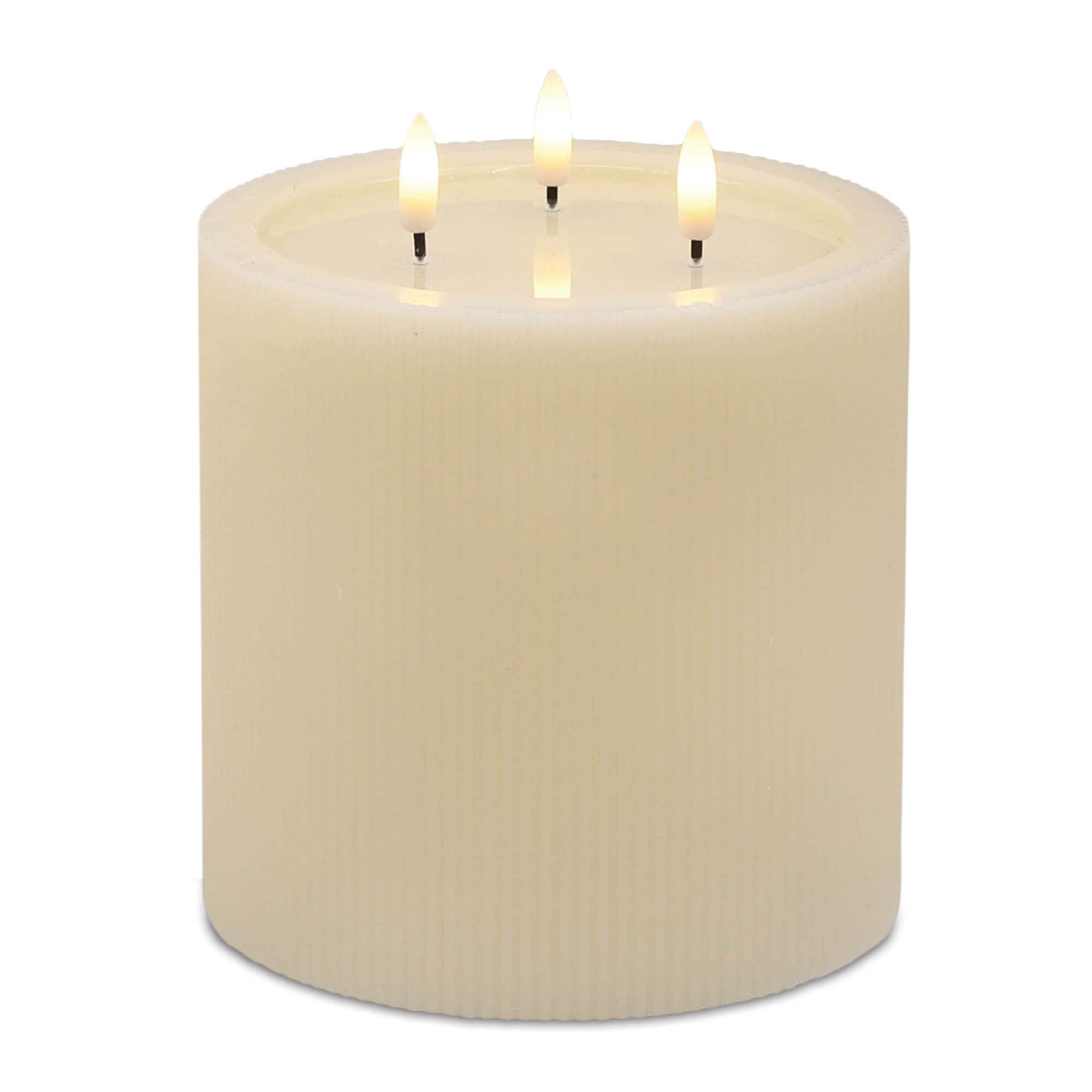 Melrose 5.75" x 7" Beige FIA WICK Pillar Candles, 2ct.