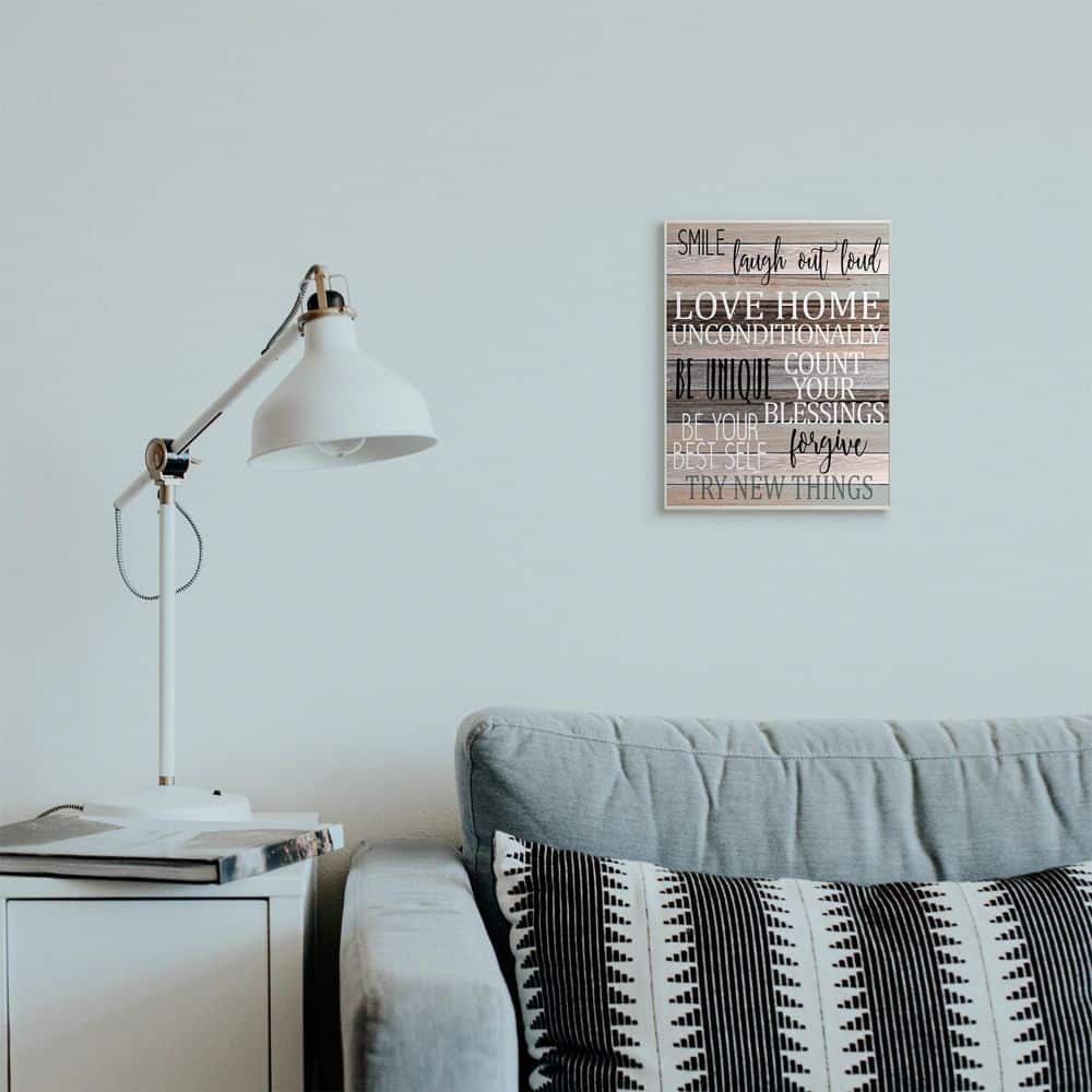 Stupell Industries Inspirational Be You Phrases on Wood Grain Brown Black Text Wall Plaque