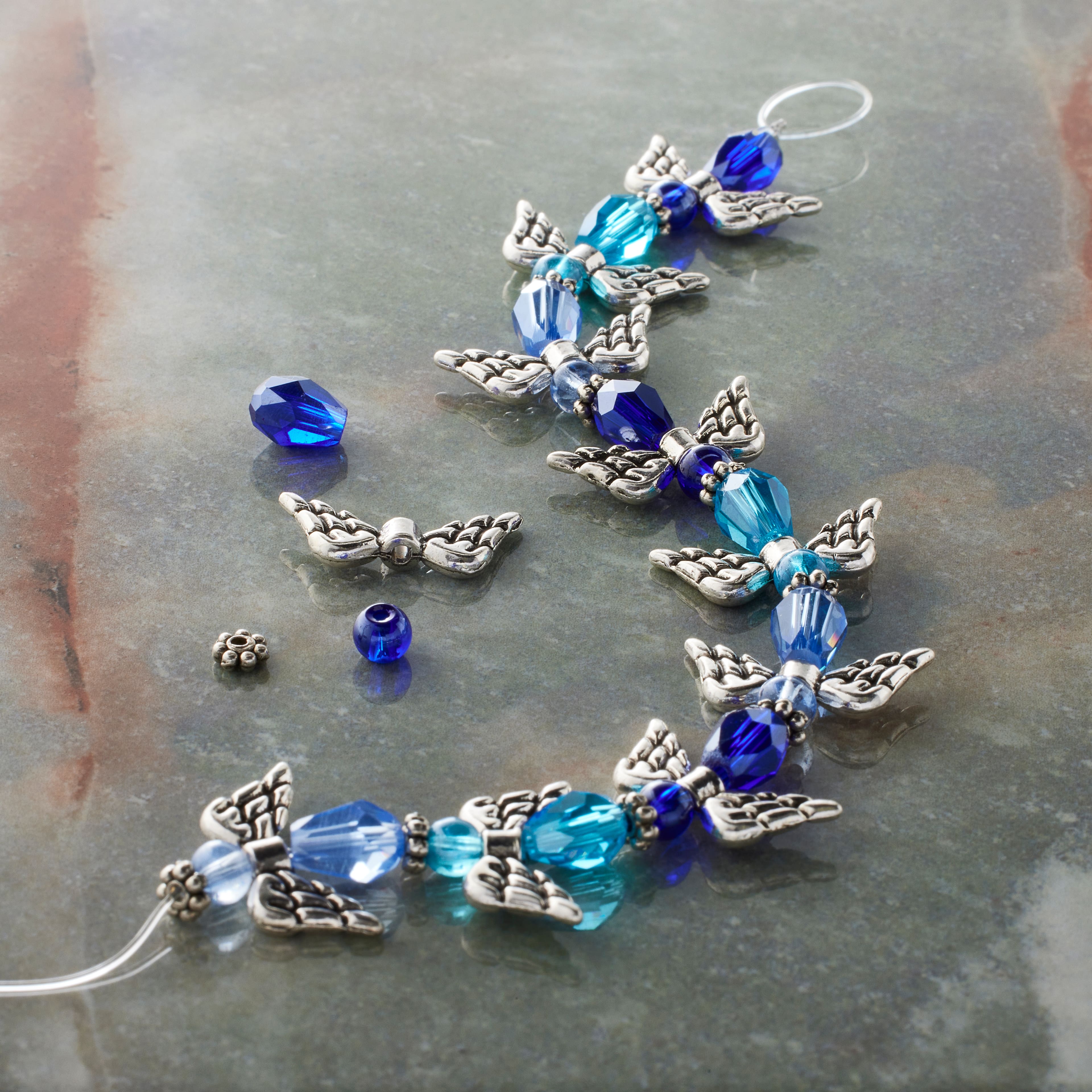 12 Pack: Glass & Metal Angel Beads by Bead Landing™