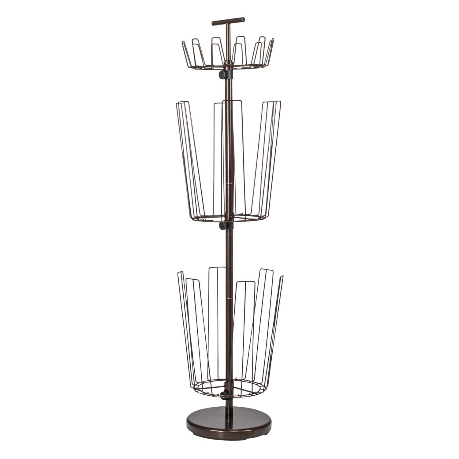 Household Essentials 4.5ft. Matte Bronze 3-Tier Boot Storage Tree