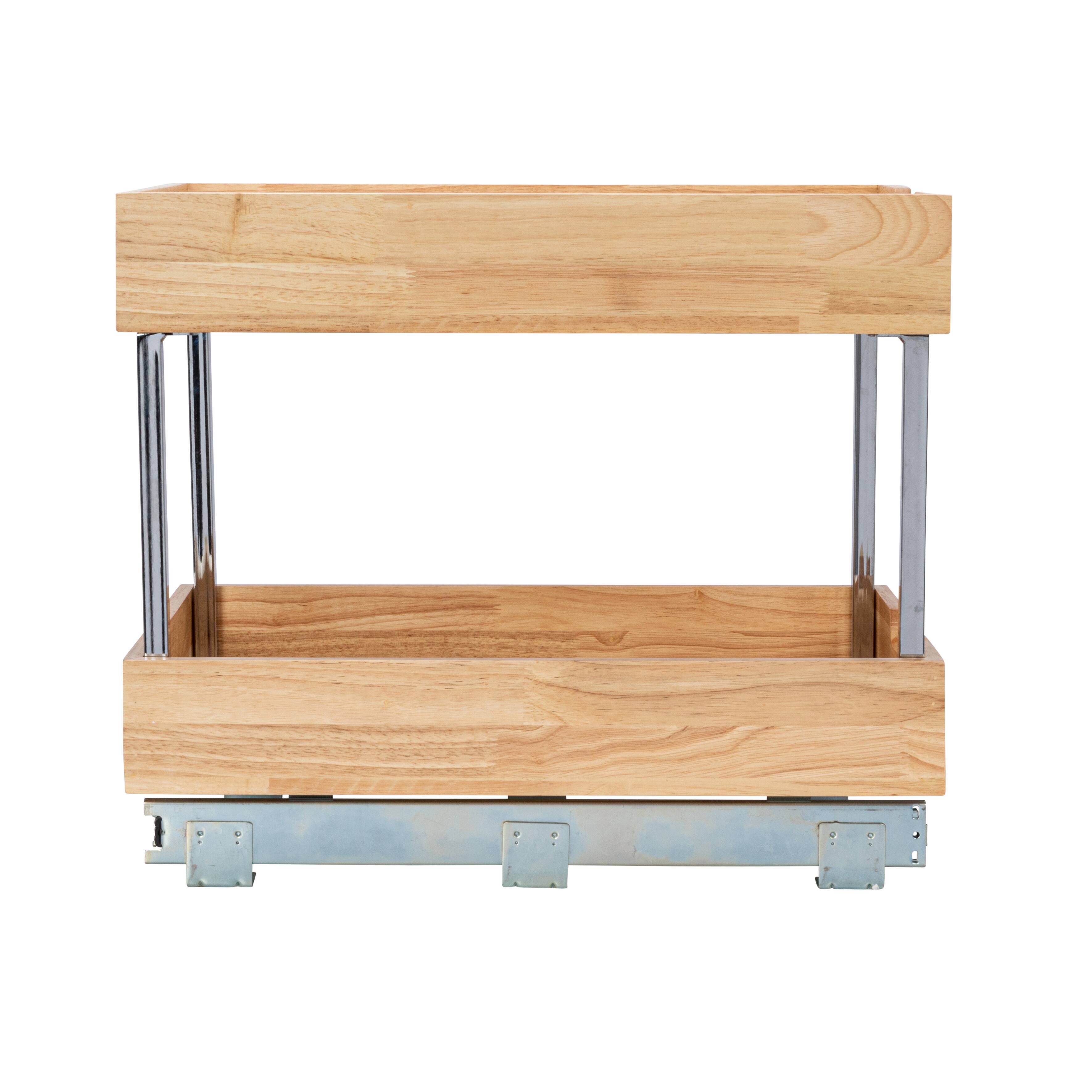 Household Essentials Glidez Wood 2-Tier Cabinet Organizer