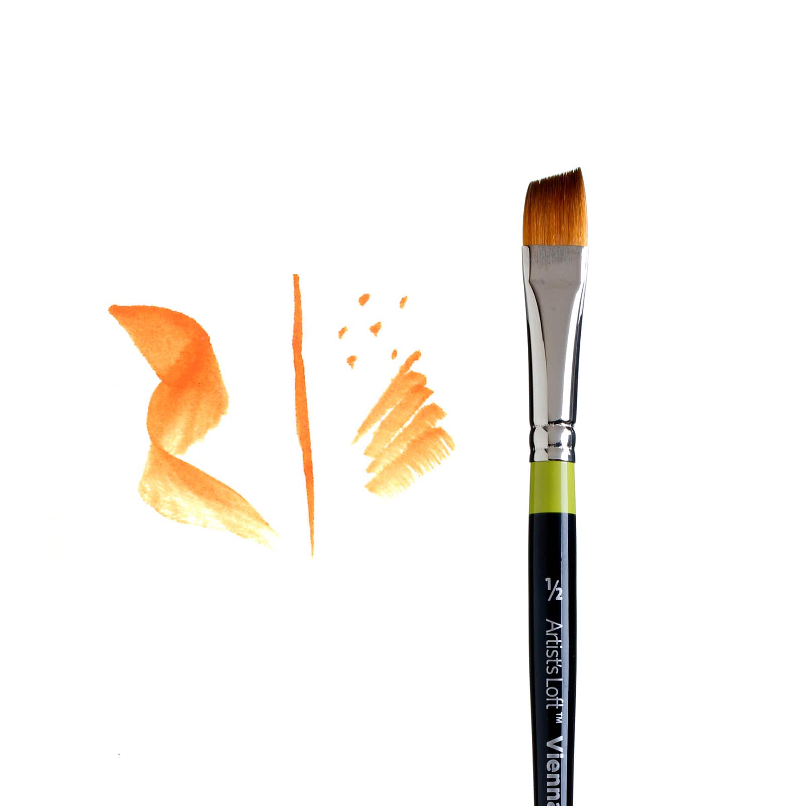 12 Pack: Vienna Golden Taklon Short Handle Angle Shader Brush by Artist's Loft™