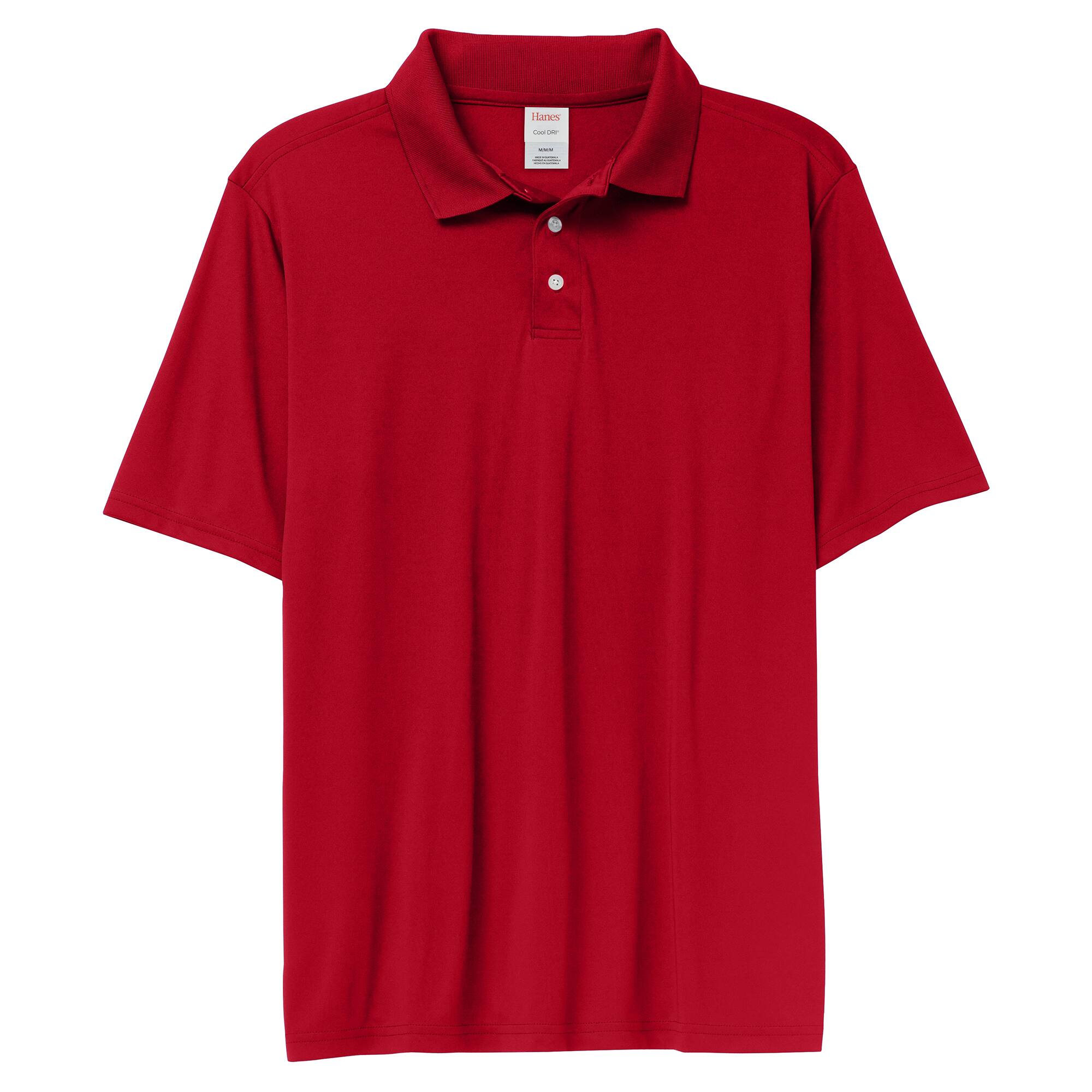 Hanes Men's Cool DRI Polo Shirt in Deep Red | Large | Michaels®