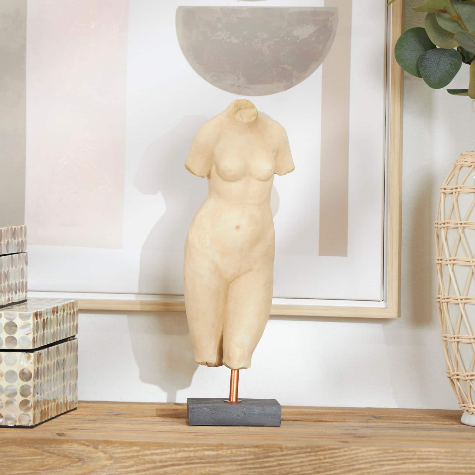 14.25" Half Body Decorative Sculpture