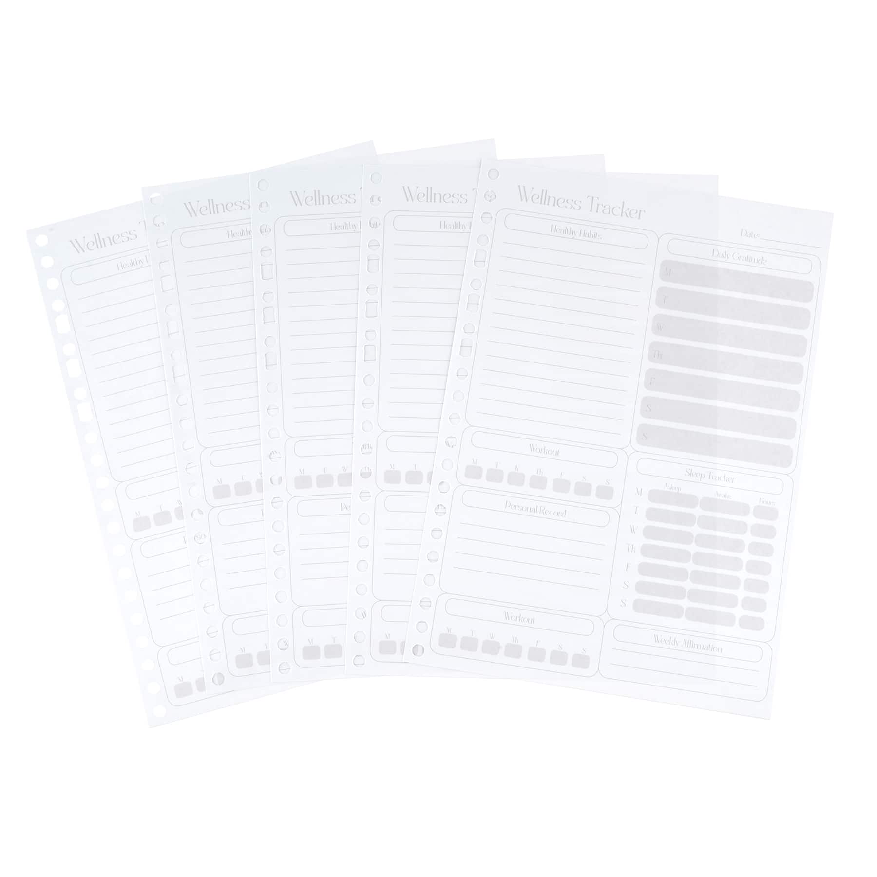 5.8" x 8.2" A5 Wellness Fill Paper, 50 Sheets by Recollections™