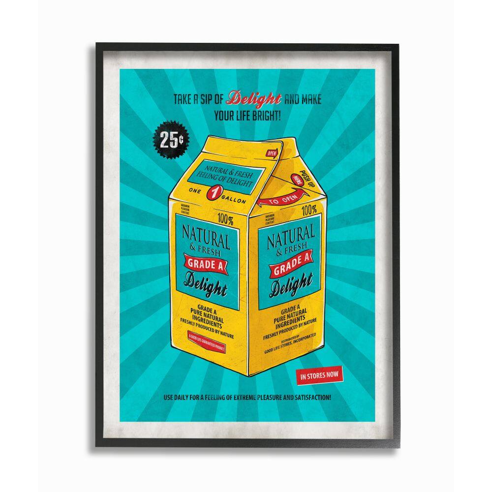 Stupell Industries Grade A Delight Funny Black Framed Wall Art