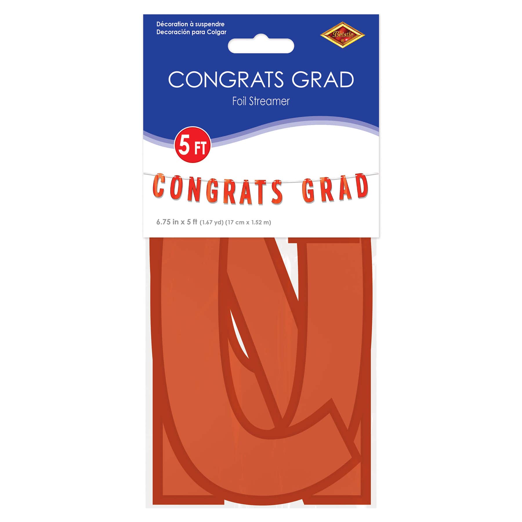 Beistle 5ft. Congrats Grad Streamer