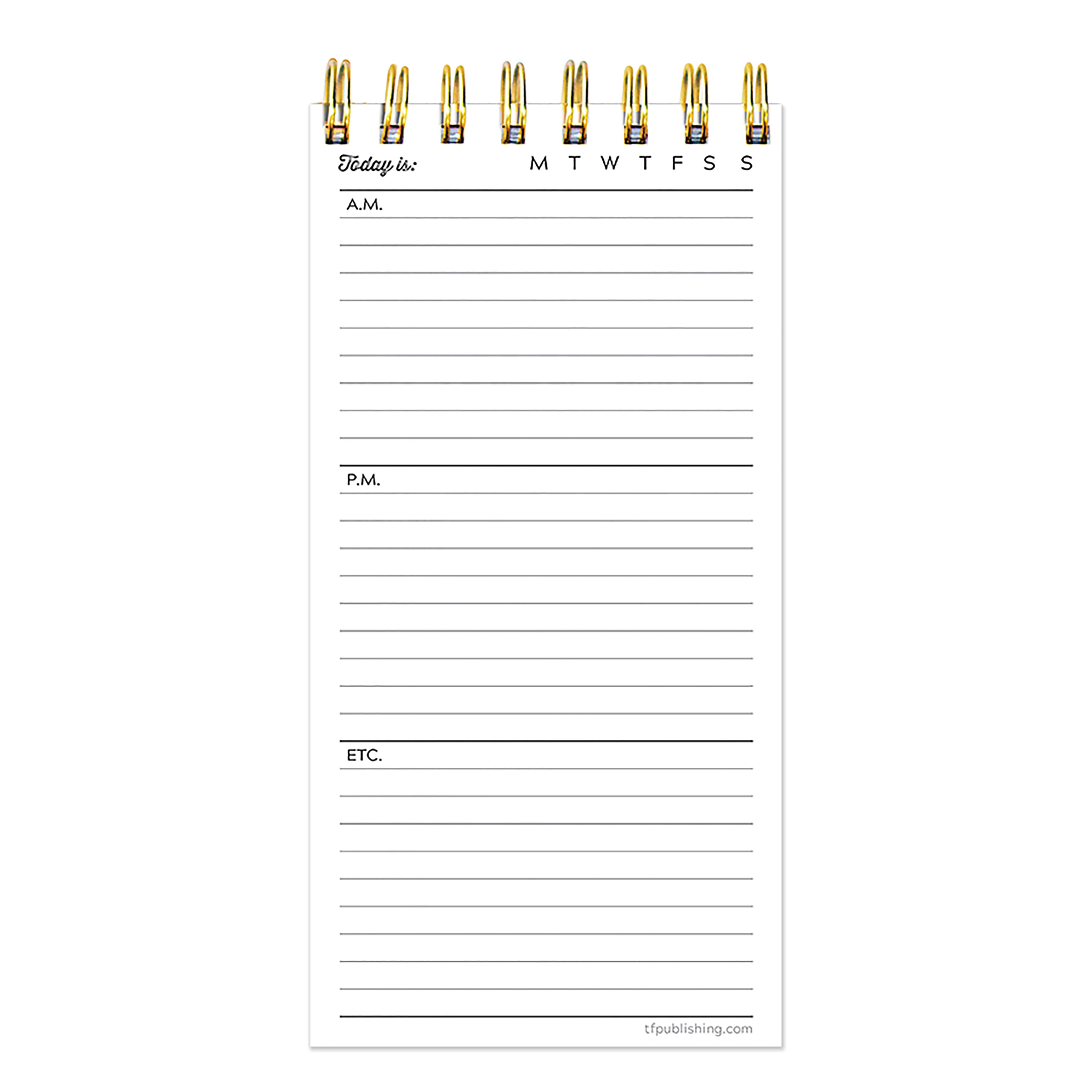 TF Publishing Blue Boho Stripe Undated Daily Agenda Notepad Planner