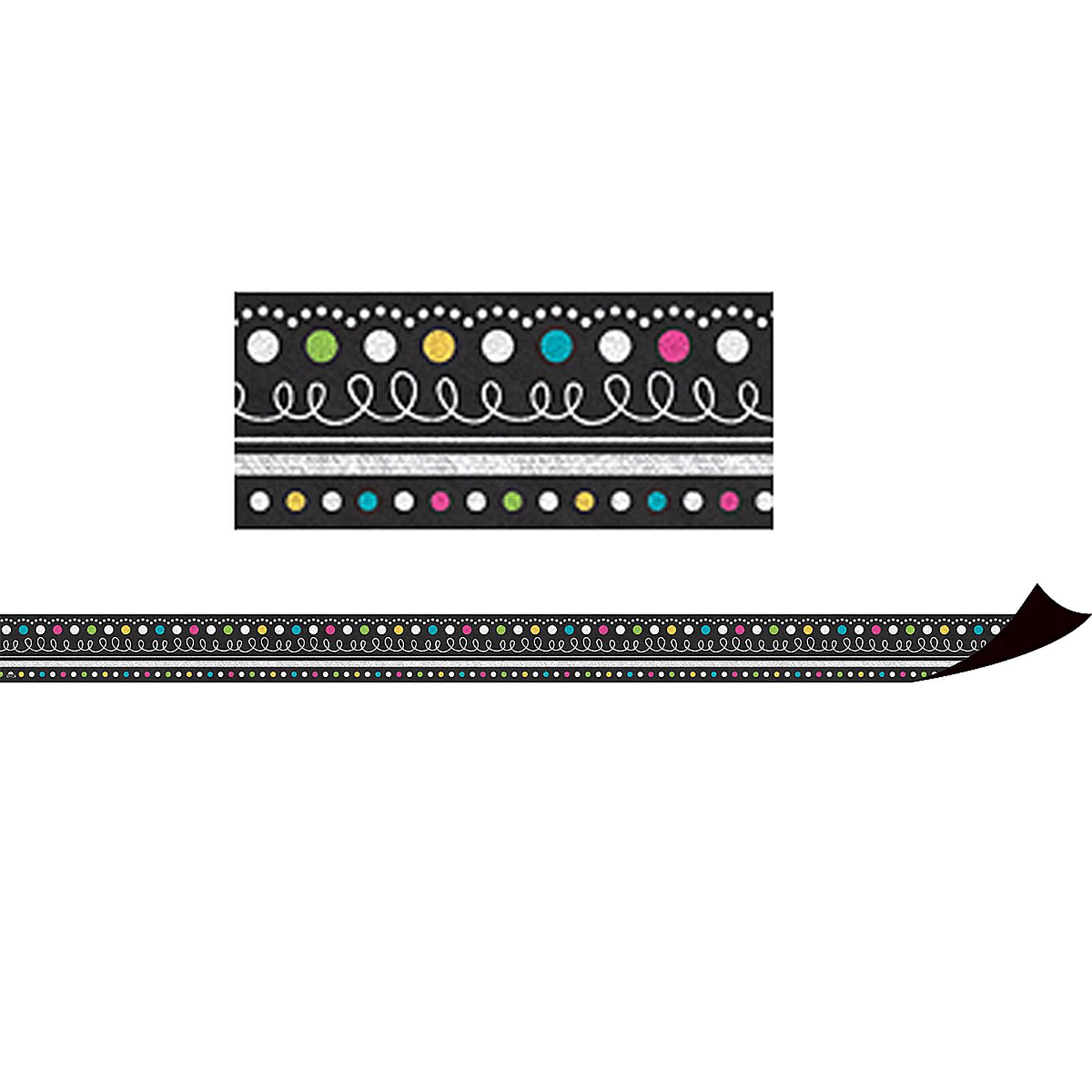 Teacher Created Resources® Chalkboard Brights Magnetic Borders, 72ft.