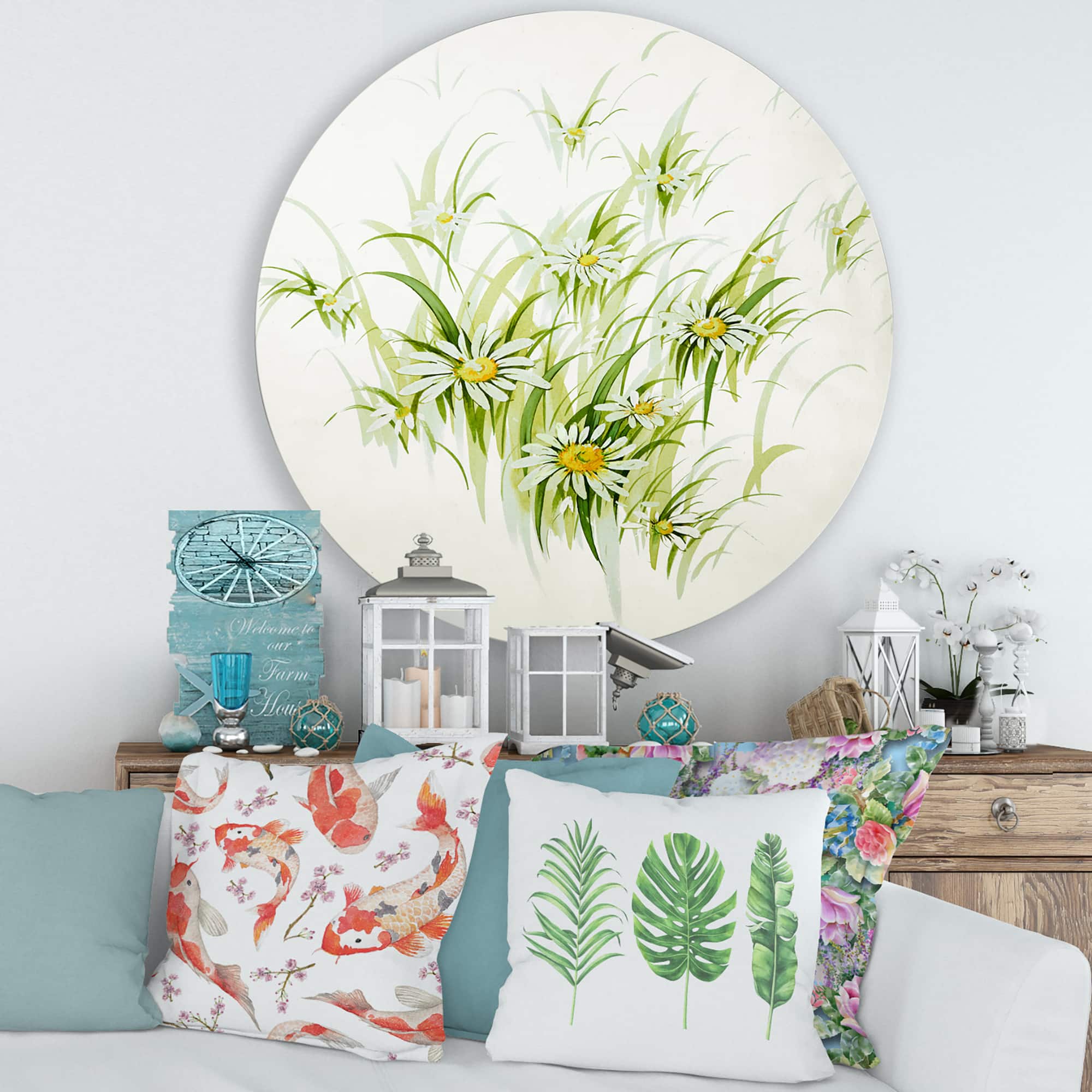 Designart - Retro Drawing of Flowers I