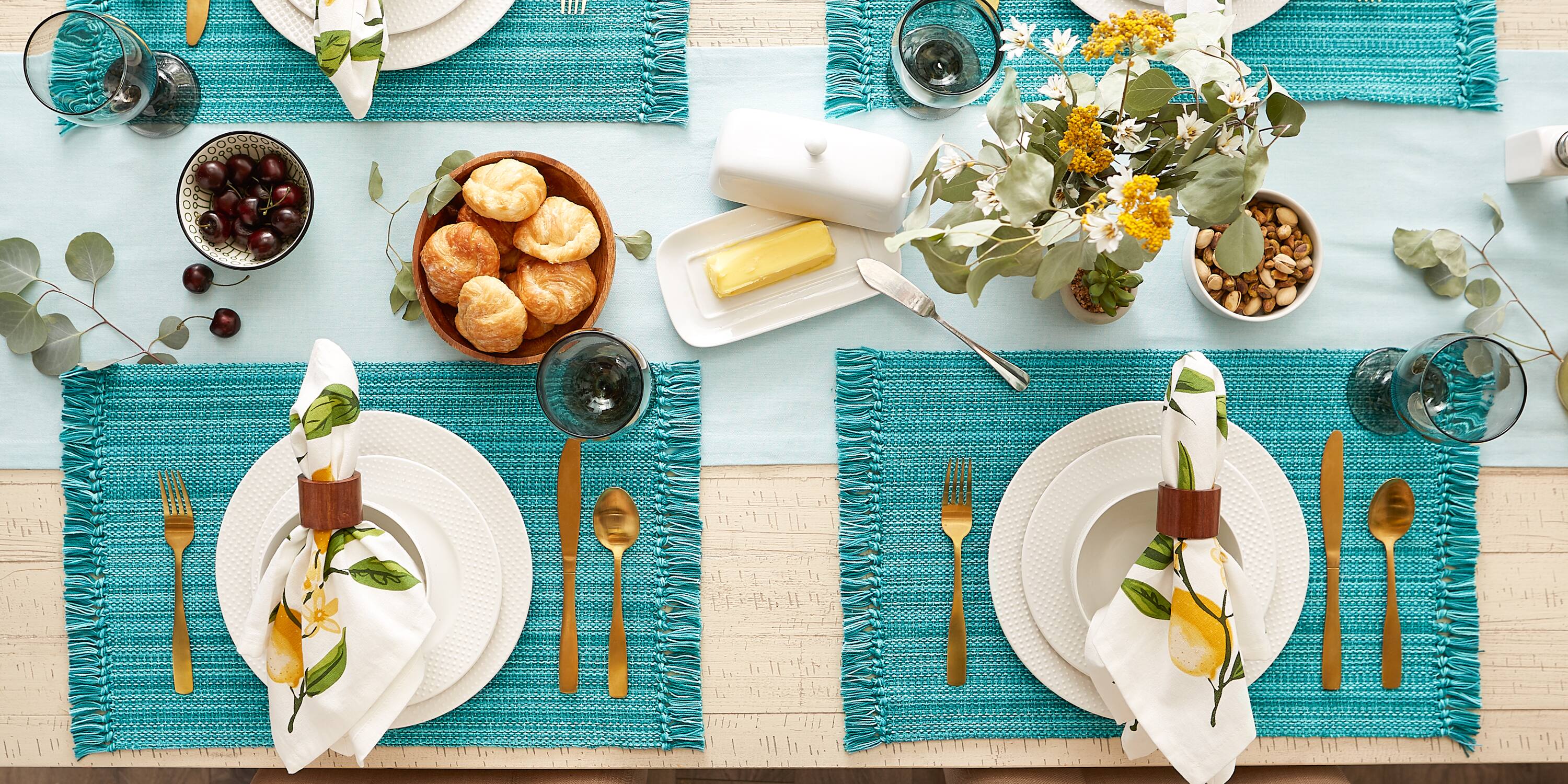 DII® Variegated Fringe Cotton Placemats
