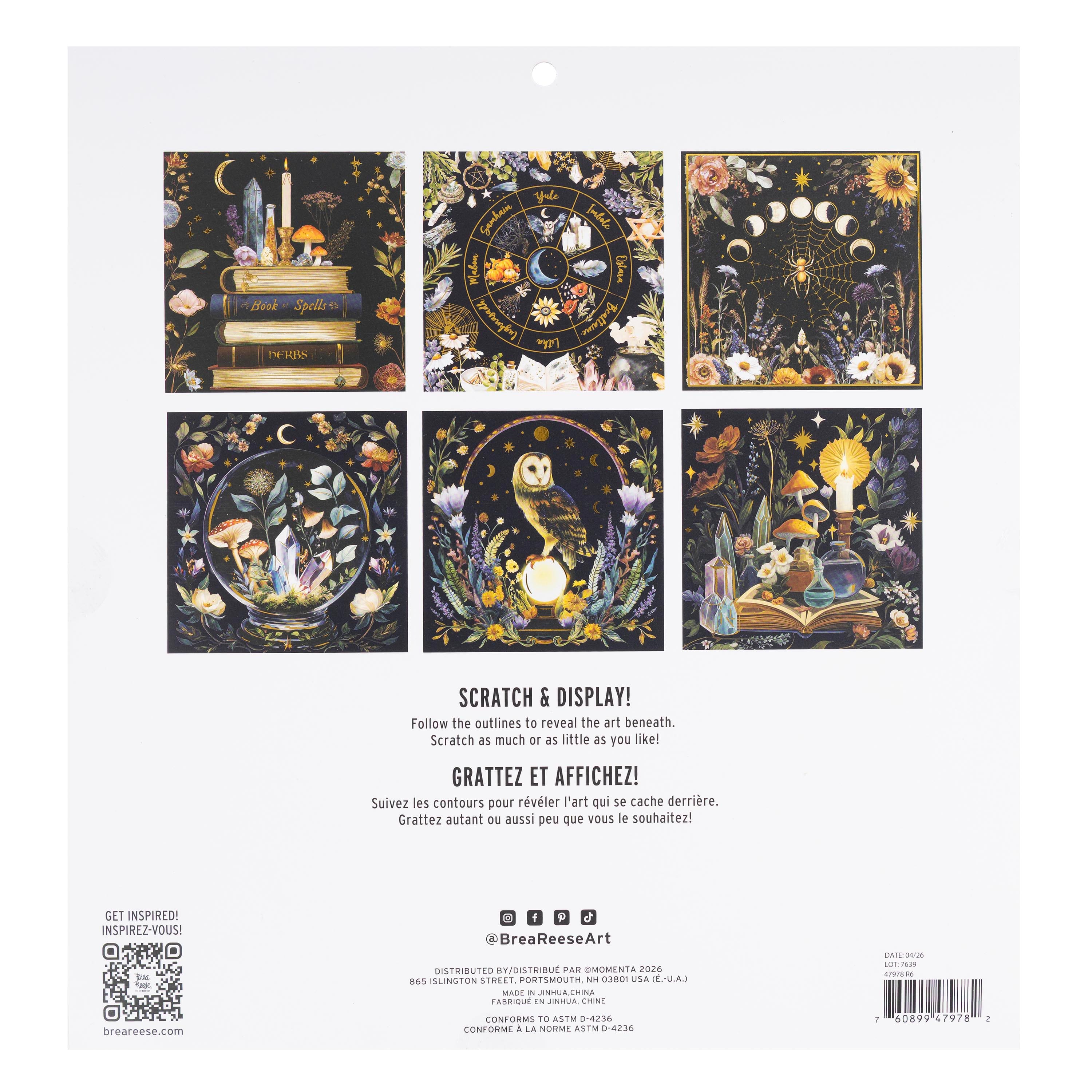 Brea Reese® 12" x 12" Coven Scratch Art Paper Pad