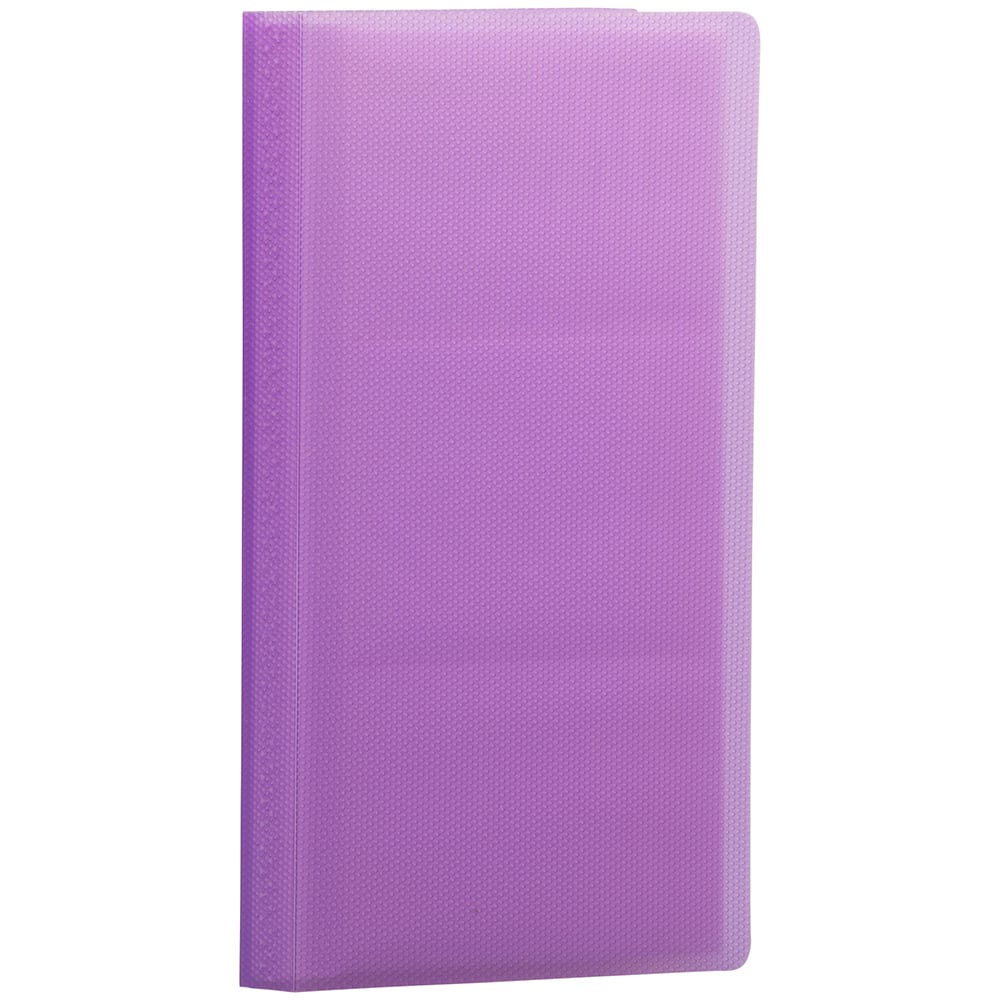 JAM Paper Purple Wallet Size Business Card Book, 12ct.
