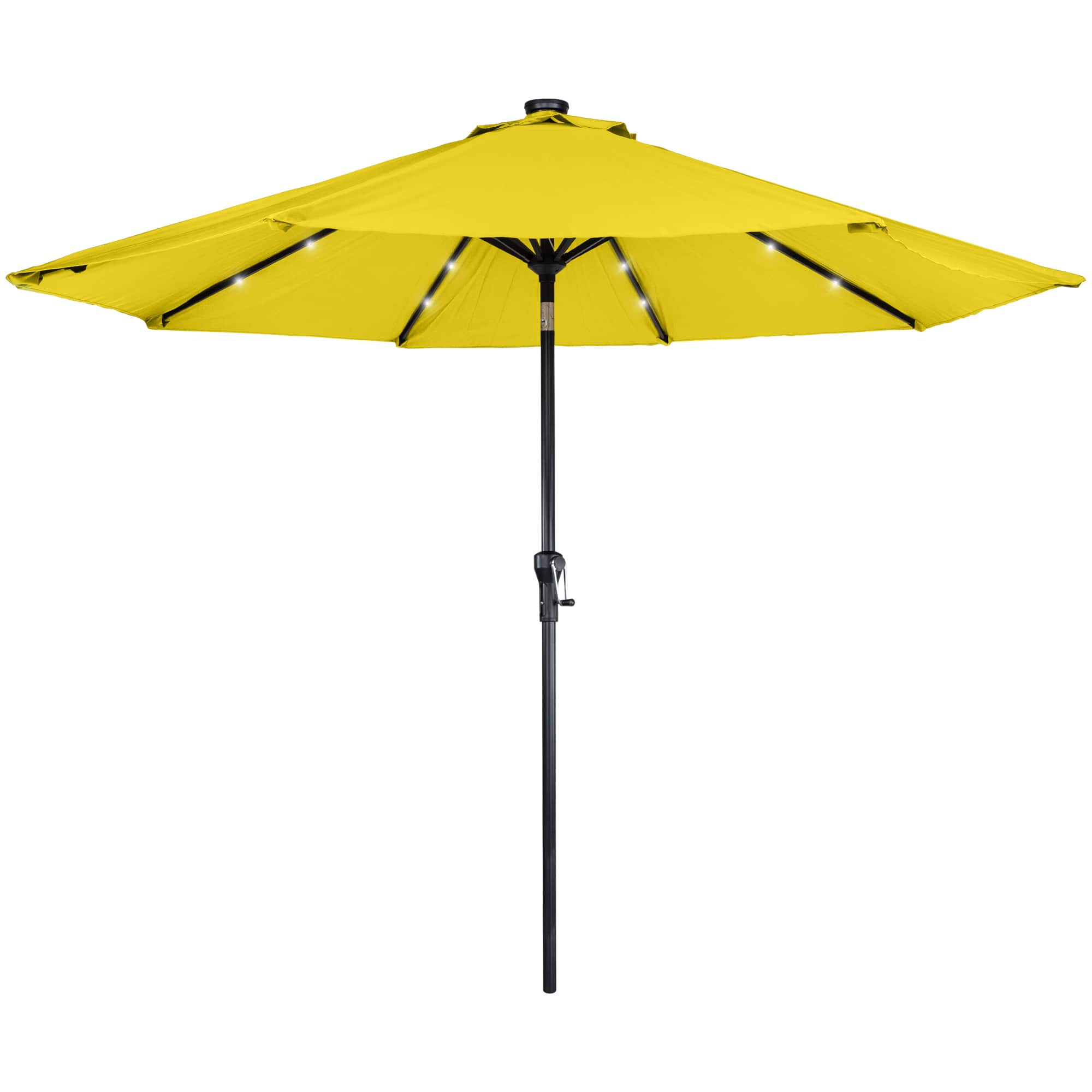9ft. Solar Lighted Outdoor Patio Market Umbrella
