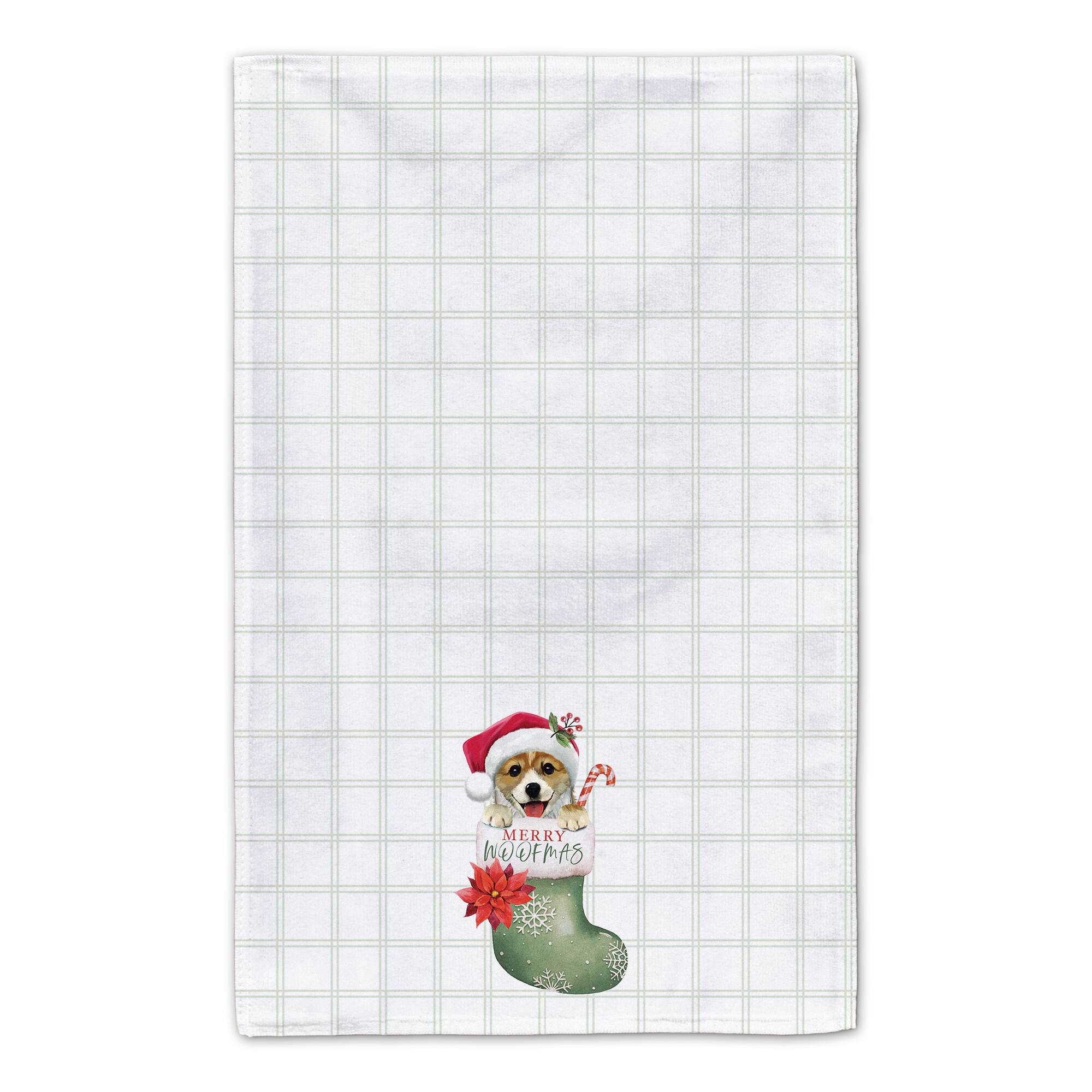 Puppy Stocking Tea Towel, 2ct.