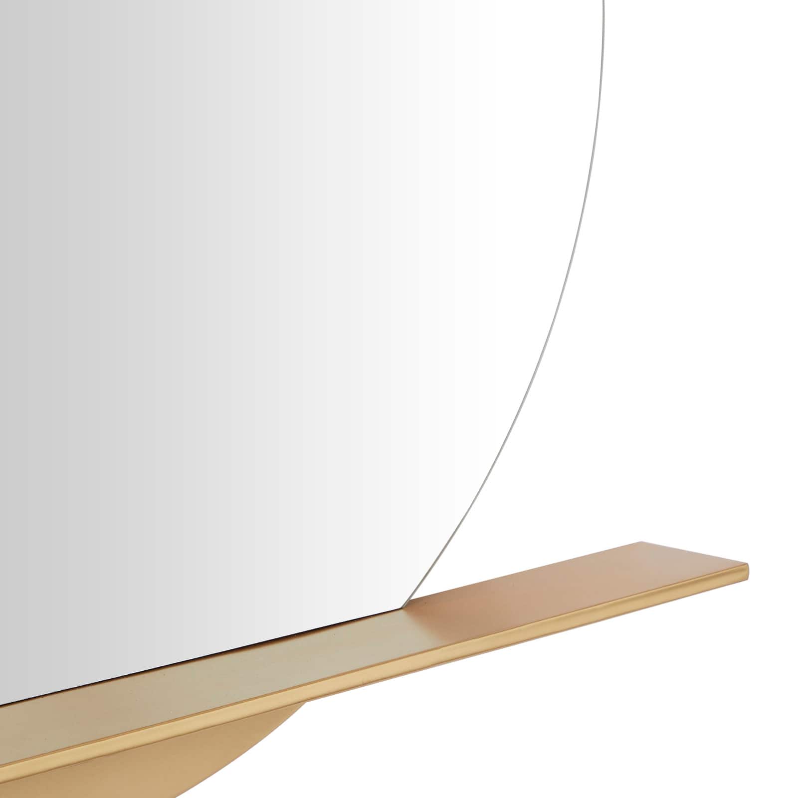 Gold Metal Glam Wall Mirror, 44" x 4" x 36"