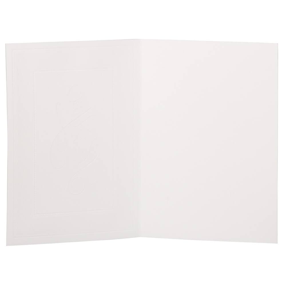 JAM Paper Thank You Card Set with Silver Border