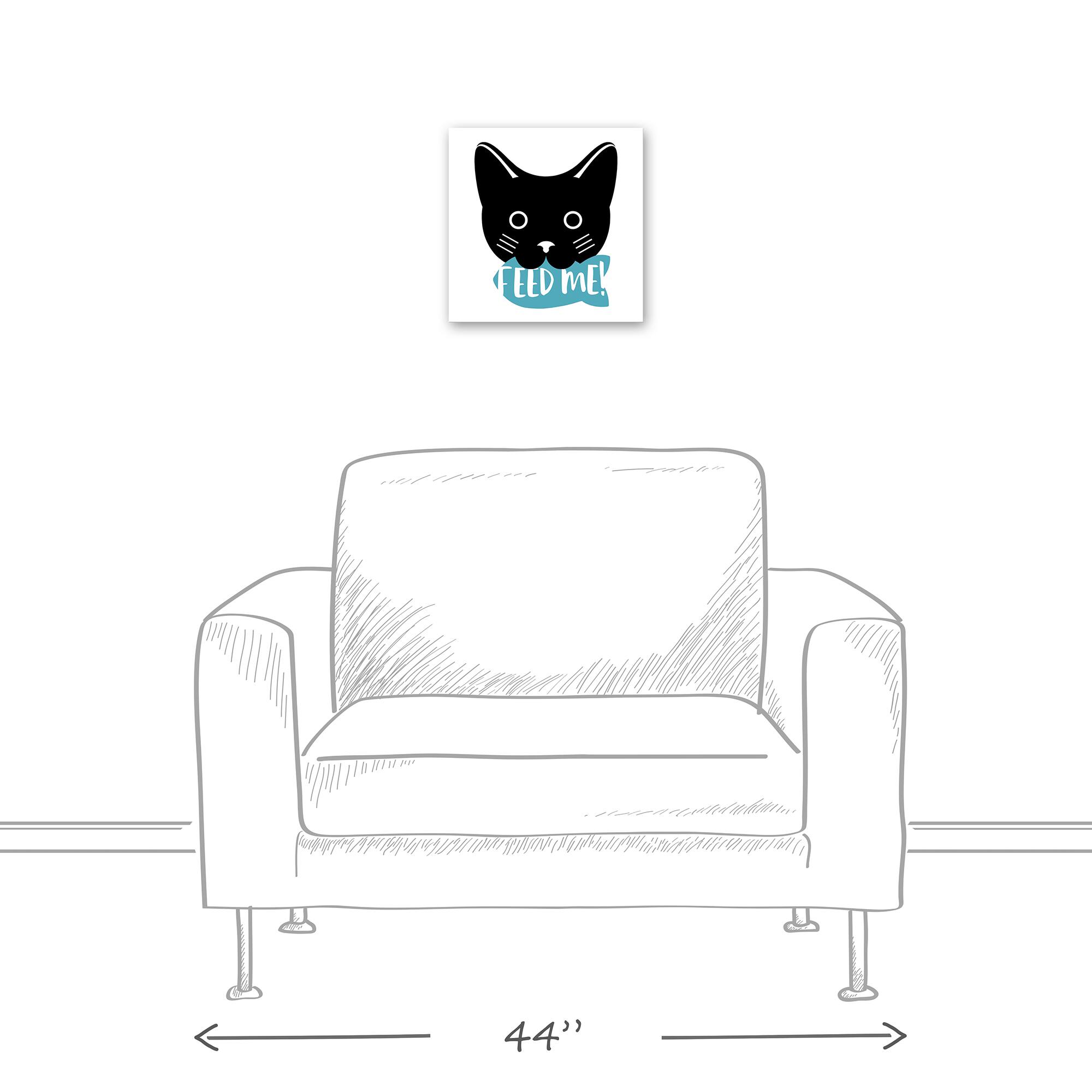 Feed Me Cat Canvas Wall Art
