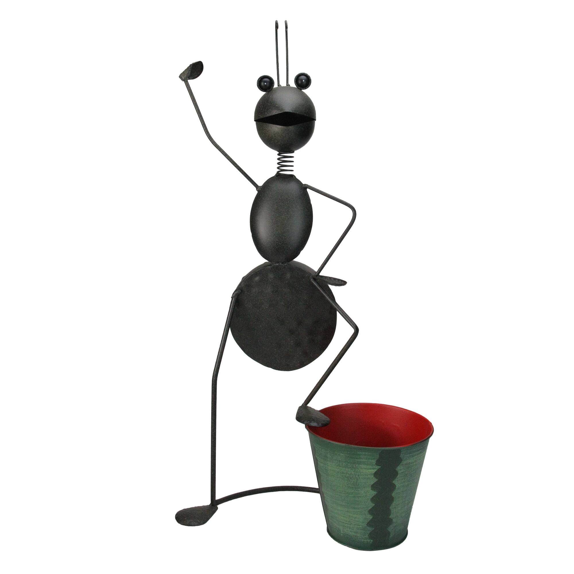 26" Brown Standing Garden Ant Spring Outdoor Planter