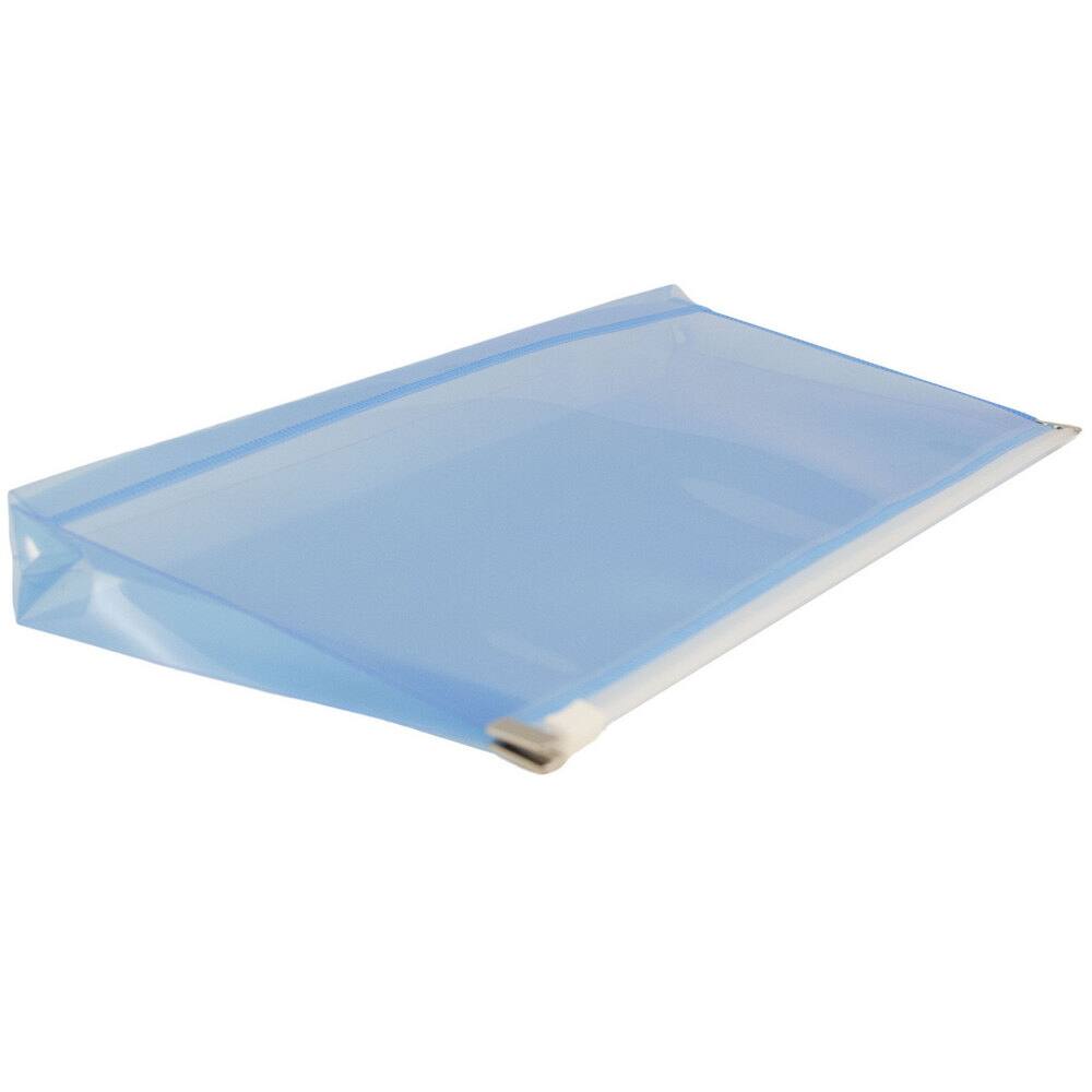 JAM Paper 5'' x 10'' Clear Plastic Pencil Pouch with Zip Closure