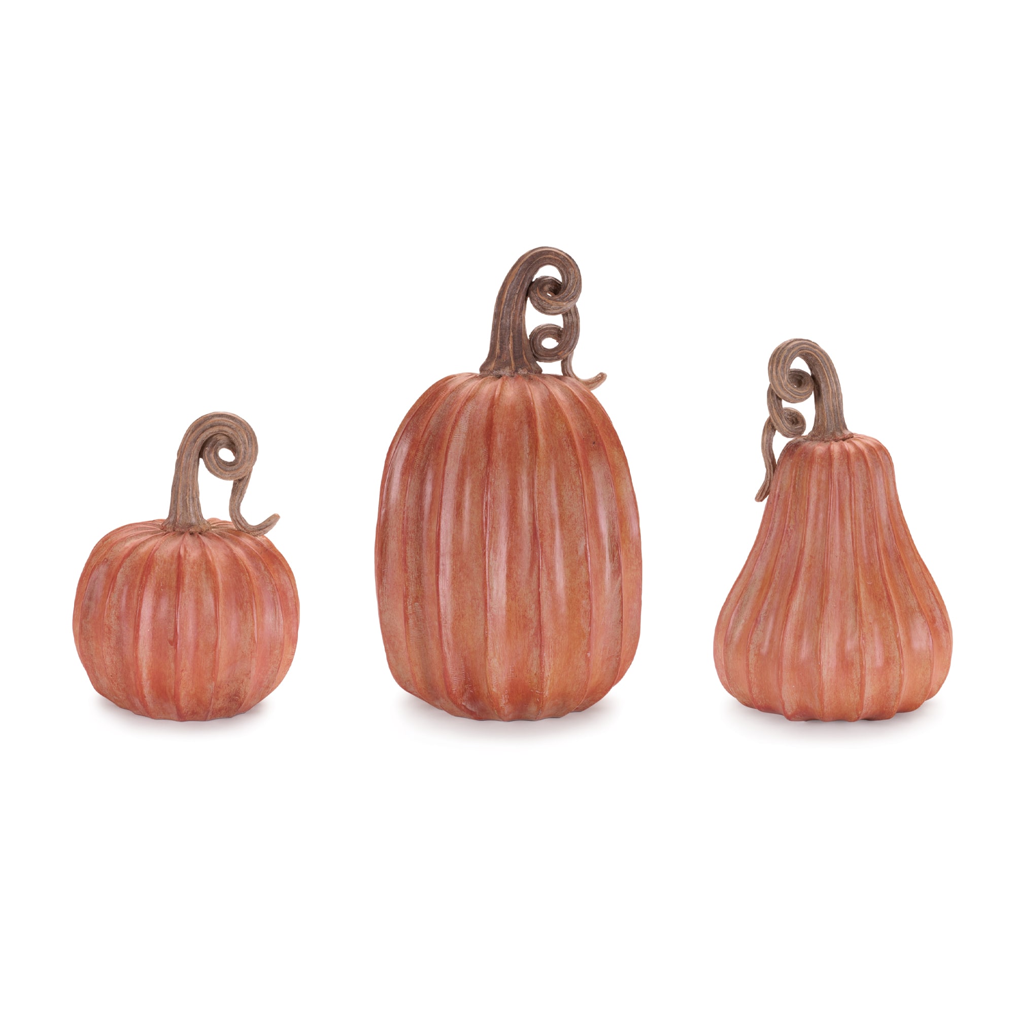 Orange Decorative Harvest Pumpkin Set